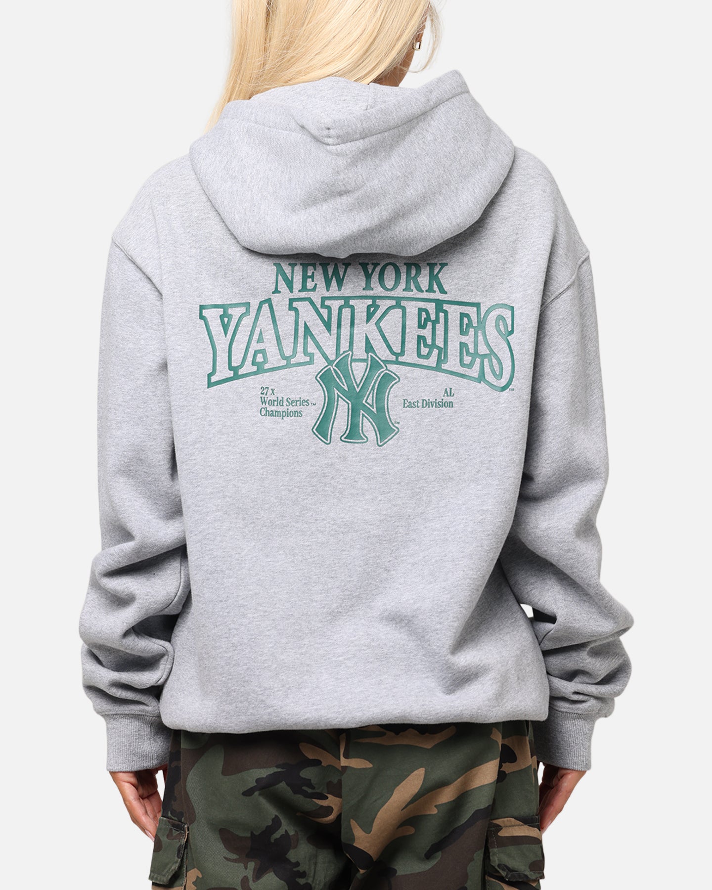 Majestic Athletic New York Yankees Murcer Arch Hoodie Grey Marle、mySite、zt4zffjzw