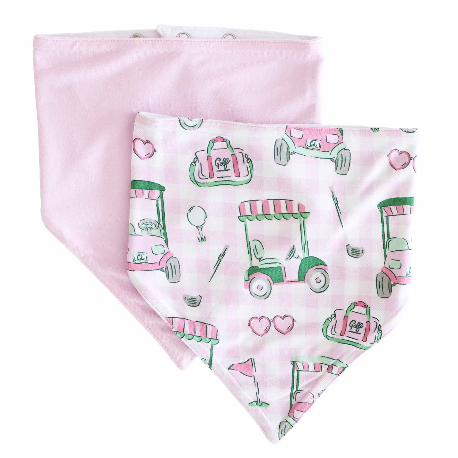  Birdie Babes 2pc Bandana Bibs | Pink、mySite、layawaytickets