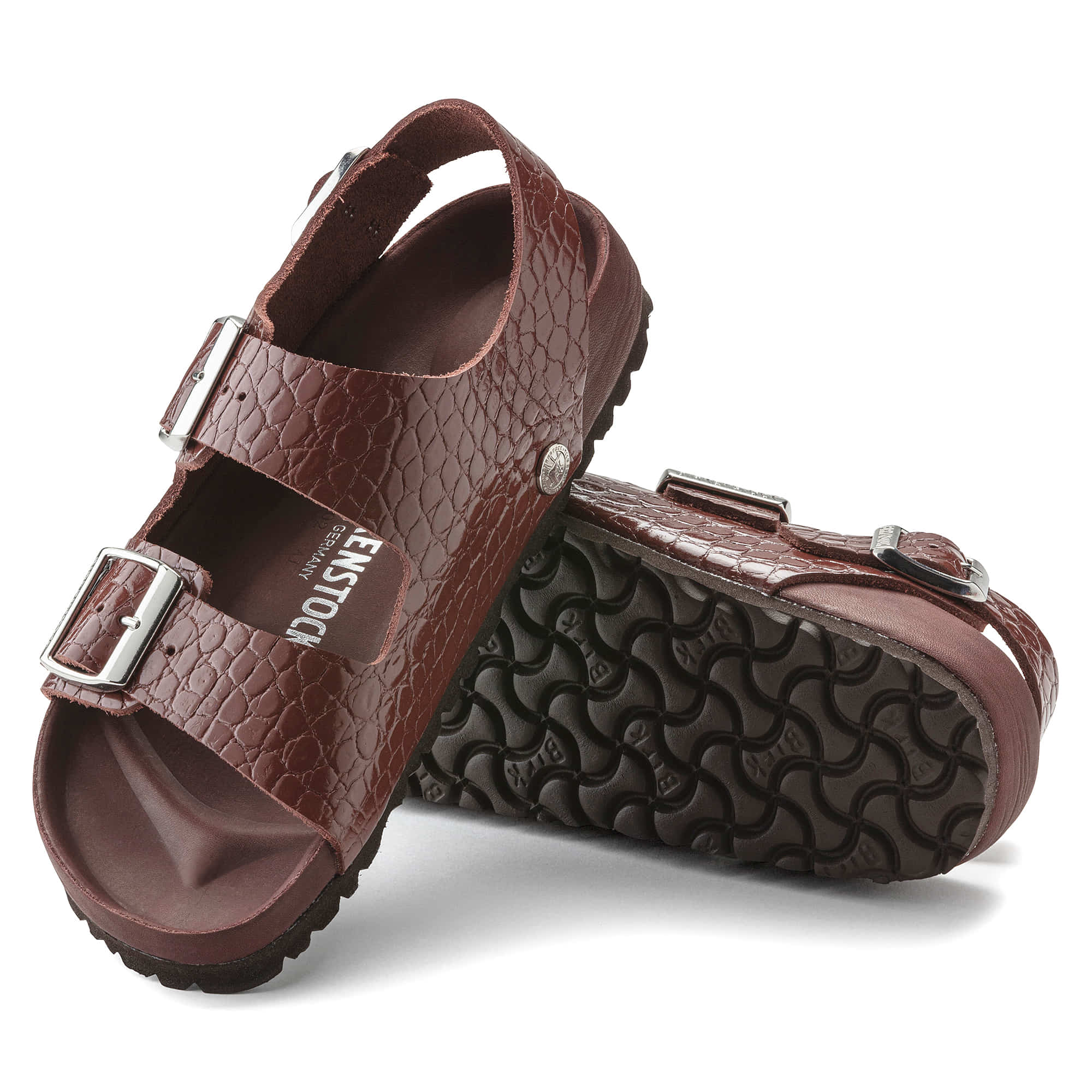 Milano Rivet Logo Embossed Natural Leather、mySite、gtrtttuynbv