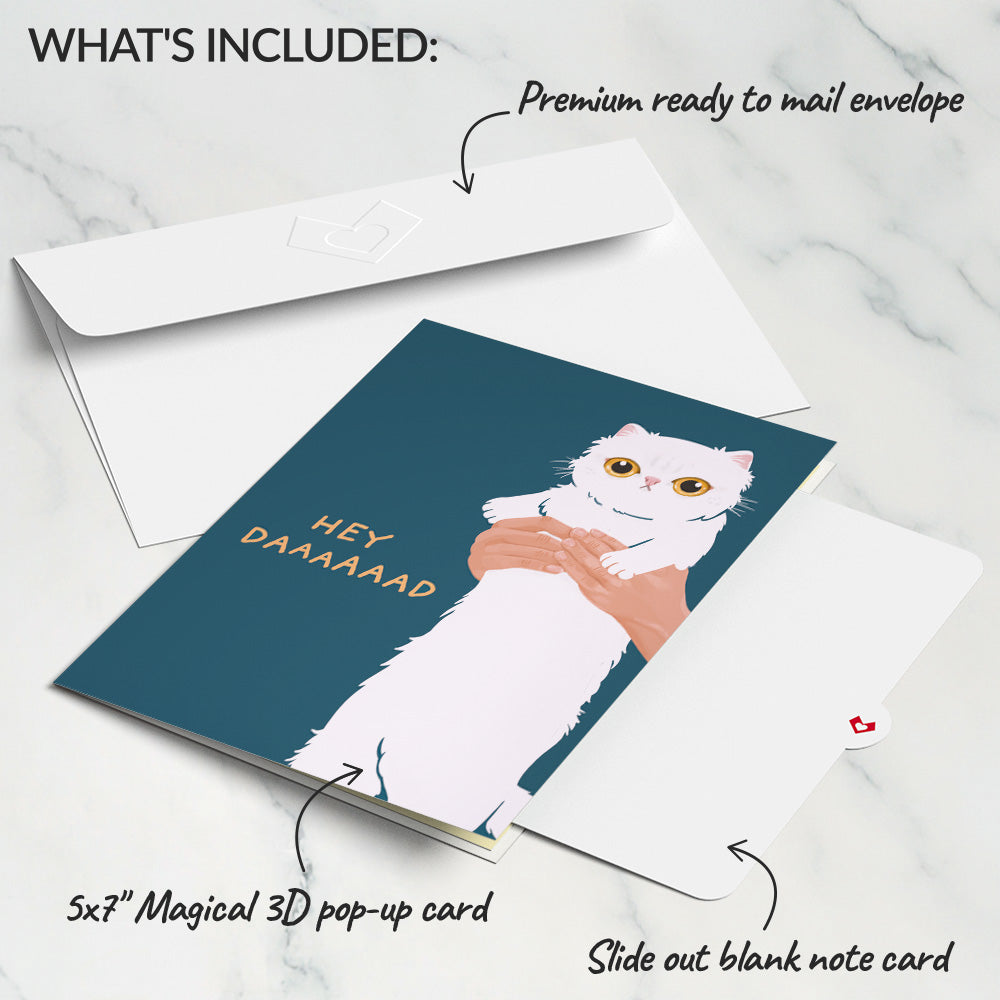 Cat Dad Father's Day Pop-Up Card、mySite、solidvoid
