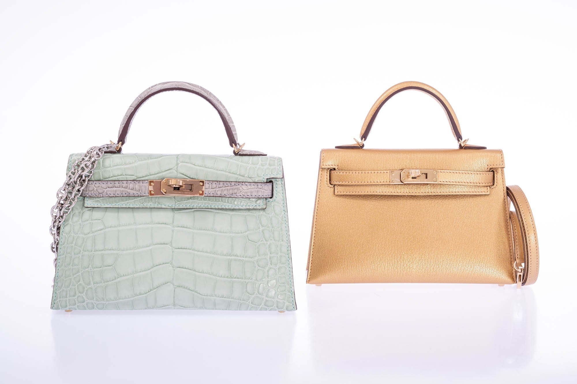 Hermès Kelly 20 Mini Sellier Olympic Gold Metallic Doré Chevre Chamkilight Gold Hardware、mySite、garminoutage.com