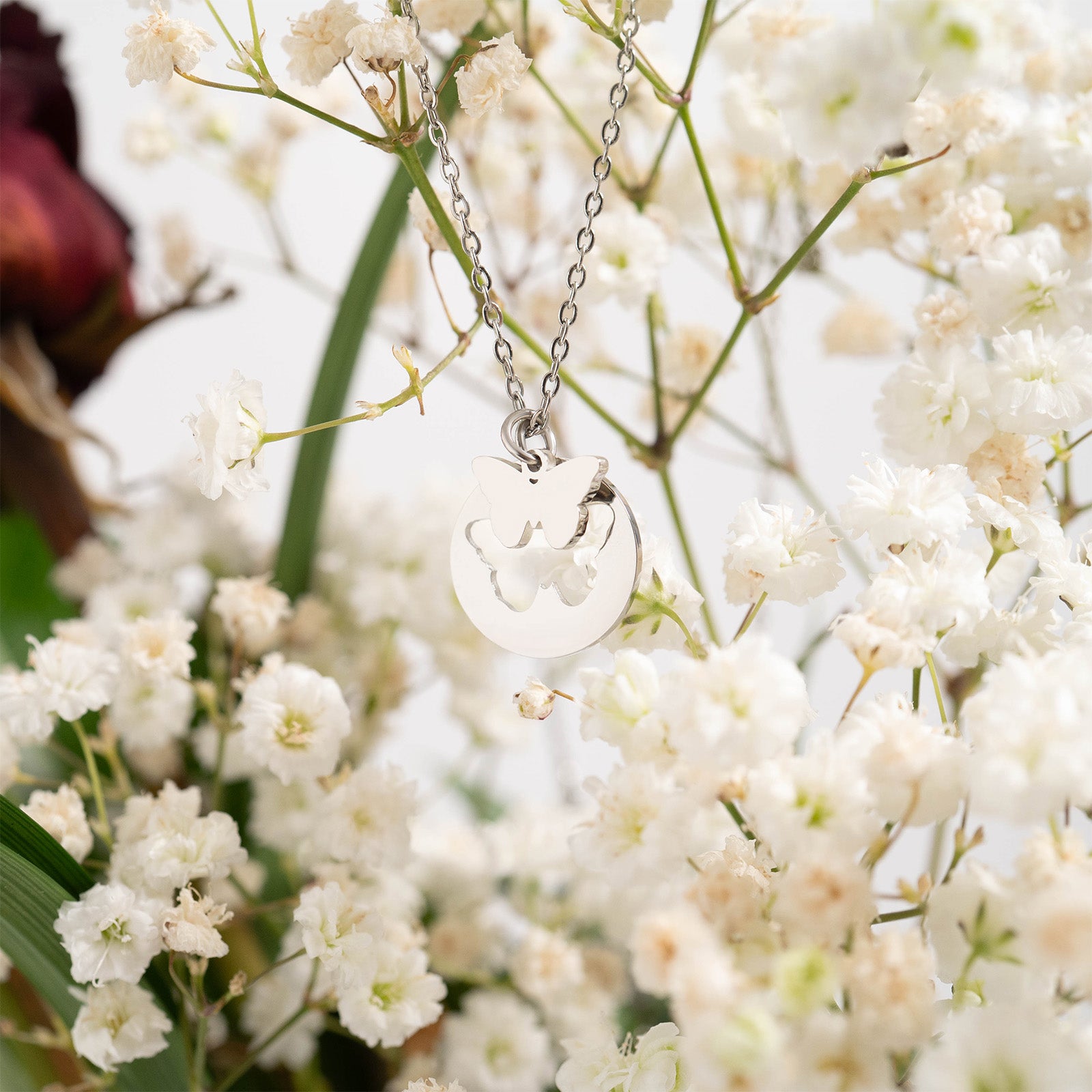 18K Gold PVD Stainless Steel Butterfly Cutout Necklace / CHN0074、mySite、dreamappss