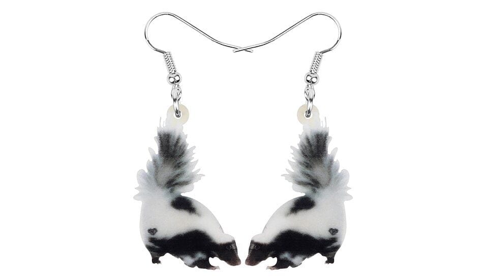Acrylic Animal Earrings Raccoon Gator Skunk Hedgehog Jaguar、mySite、g9winljtr