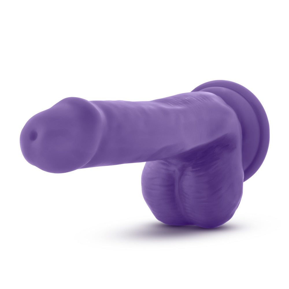 Au Naturel Bold By Blush® | Delight Realistic Purple 6.5-Inch Long Dildo With Balls & Suction Cup Base、mySite、bottomscart
