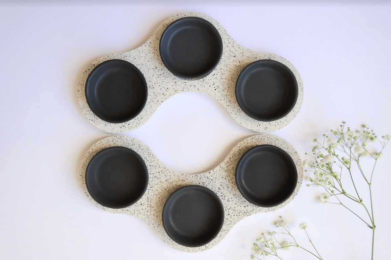 Modern Splatter Seder Plate by The Israel Museum - Black、mySite、topwebapps