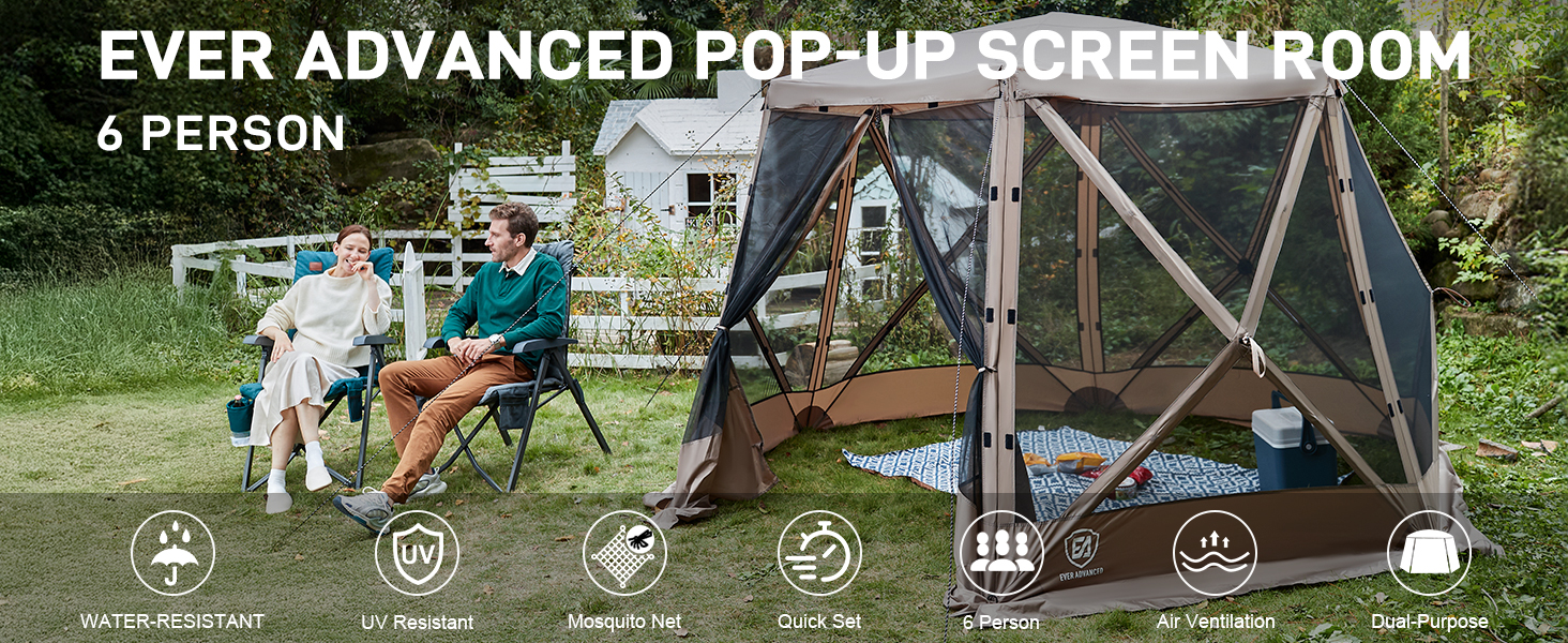 Pop up screen tent