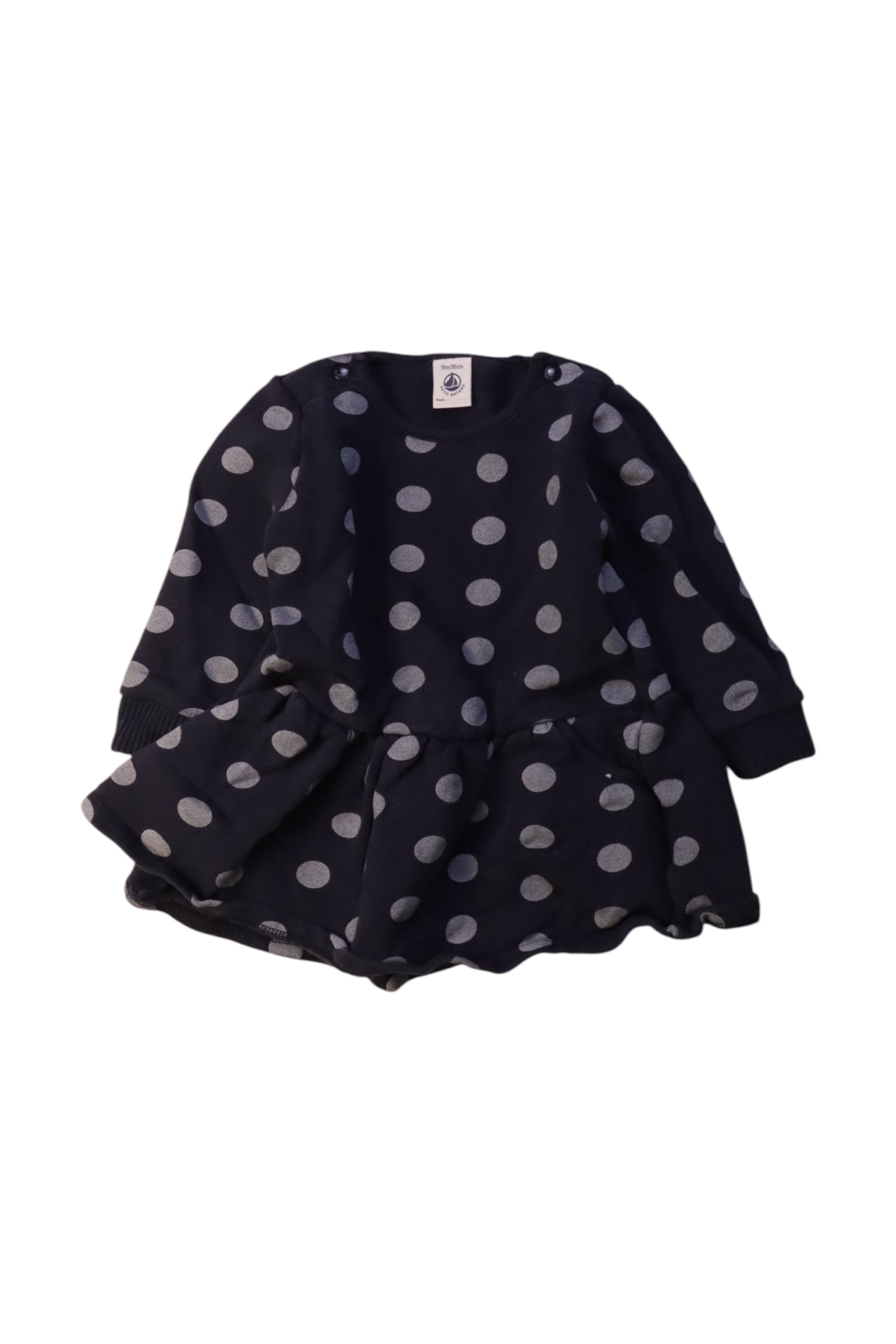 Petit Bateau Polka Dot Long Sleeve Dress 12-18M、mySite、g9winljtr