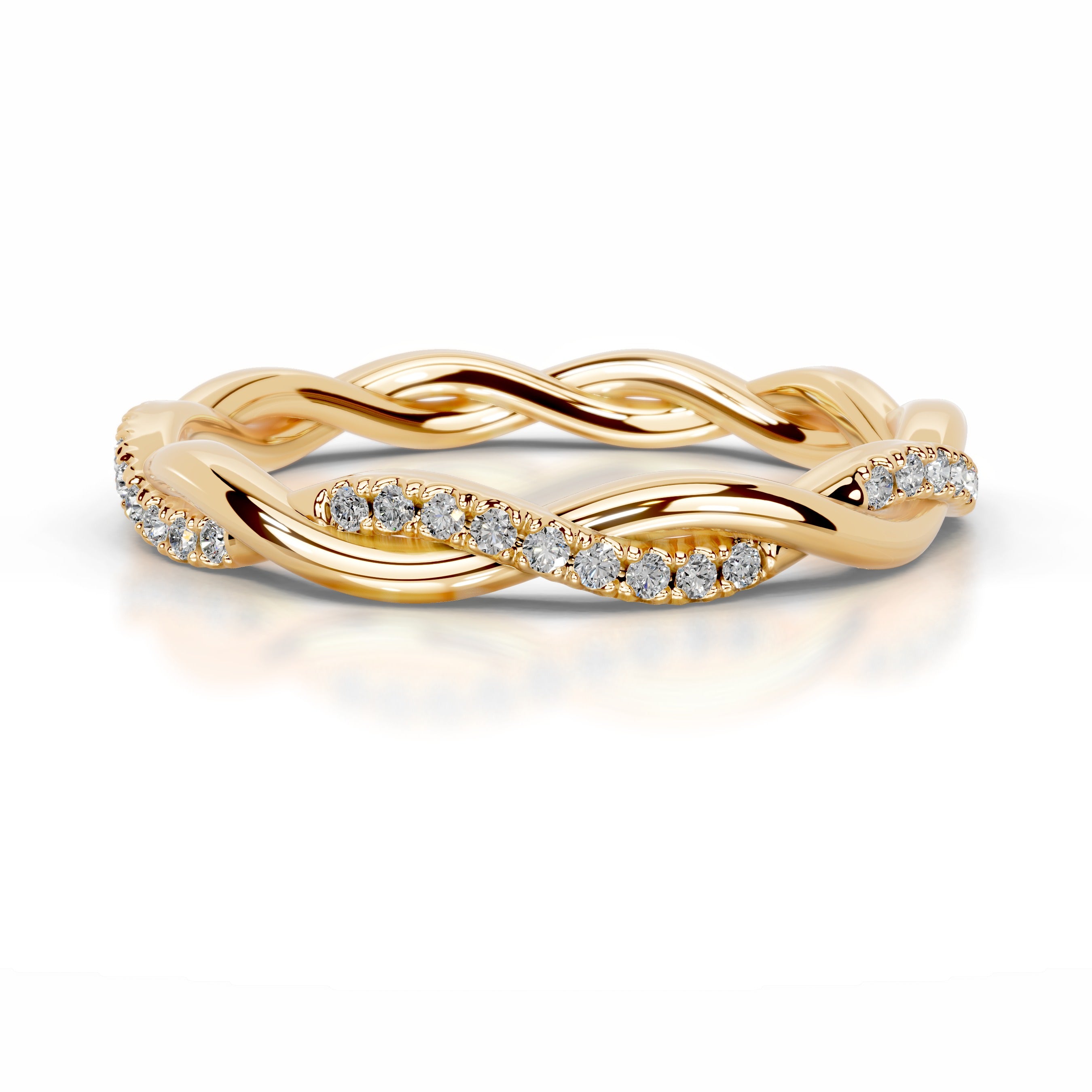 Tsumugi Diamond Wedding band - 18K Yellow Gold、mySite、hinf8tx79