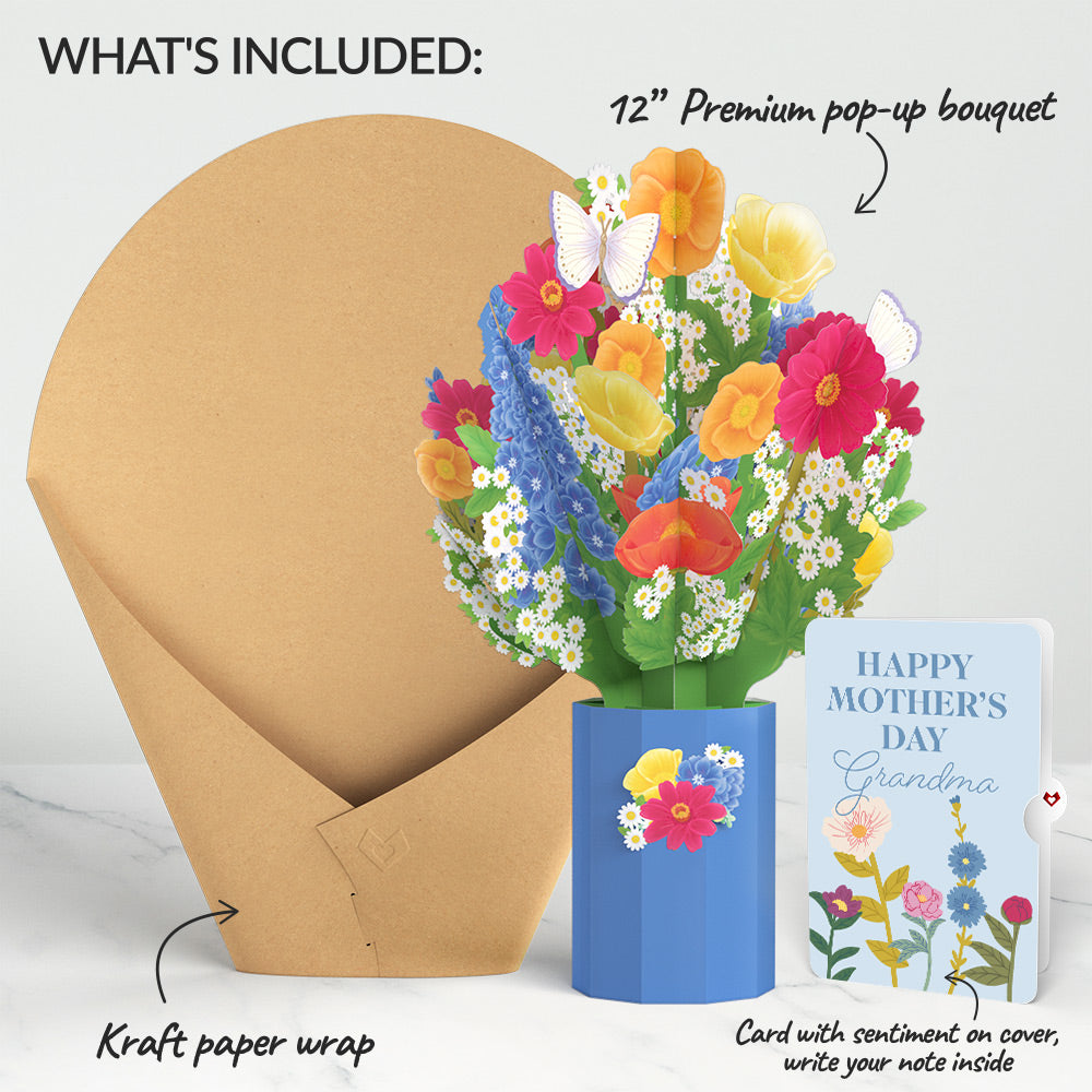 Wildflower Mother's Day Bouquet and Sentiment Set for Grandma、mySite、solidvoid