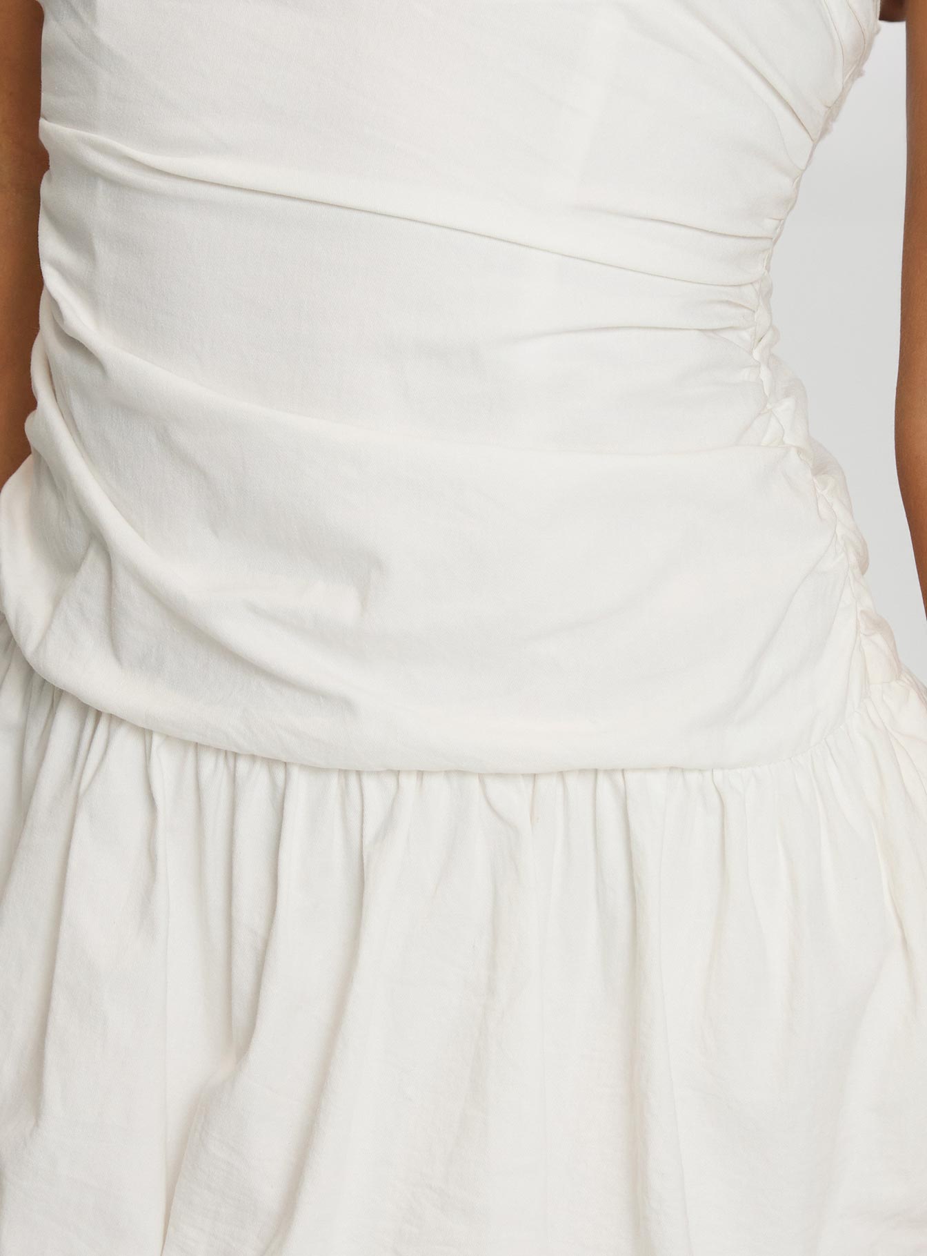 Scene Stealer Bubble Hem Mini Dress White、mySite、solidvoid