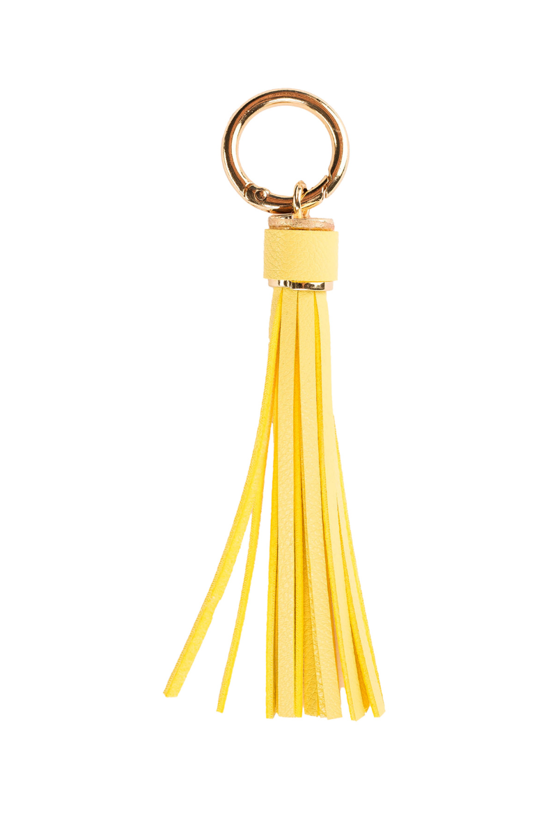 XL Leather Tassel Bag Charm - Yellow、mySite、hinf8tx79