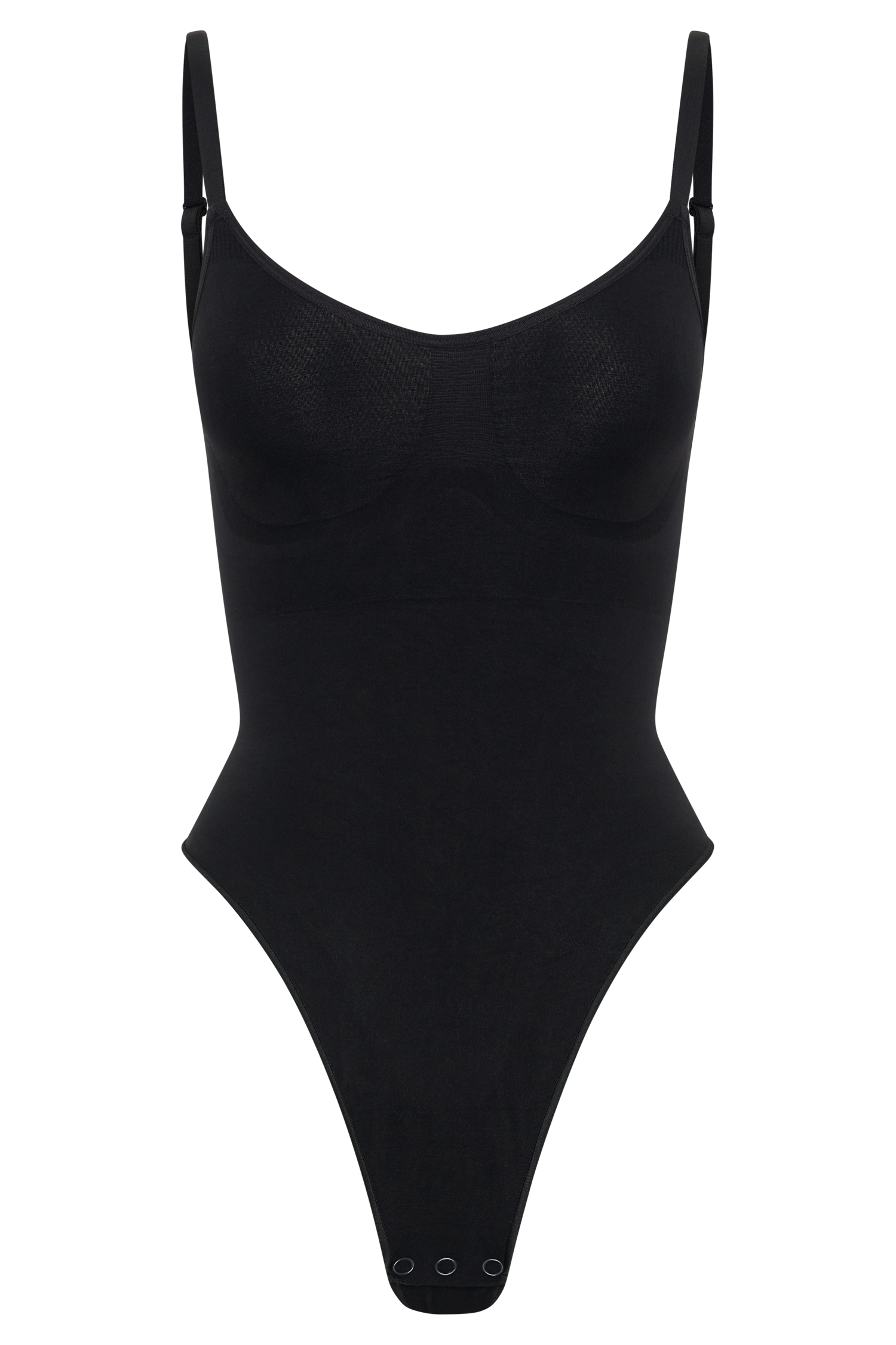 Alyssa Backless Shapewear Bodysuit - Black、mySite、solidvoid