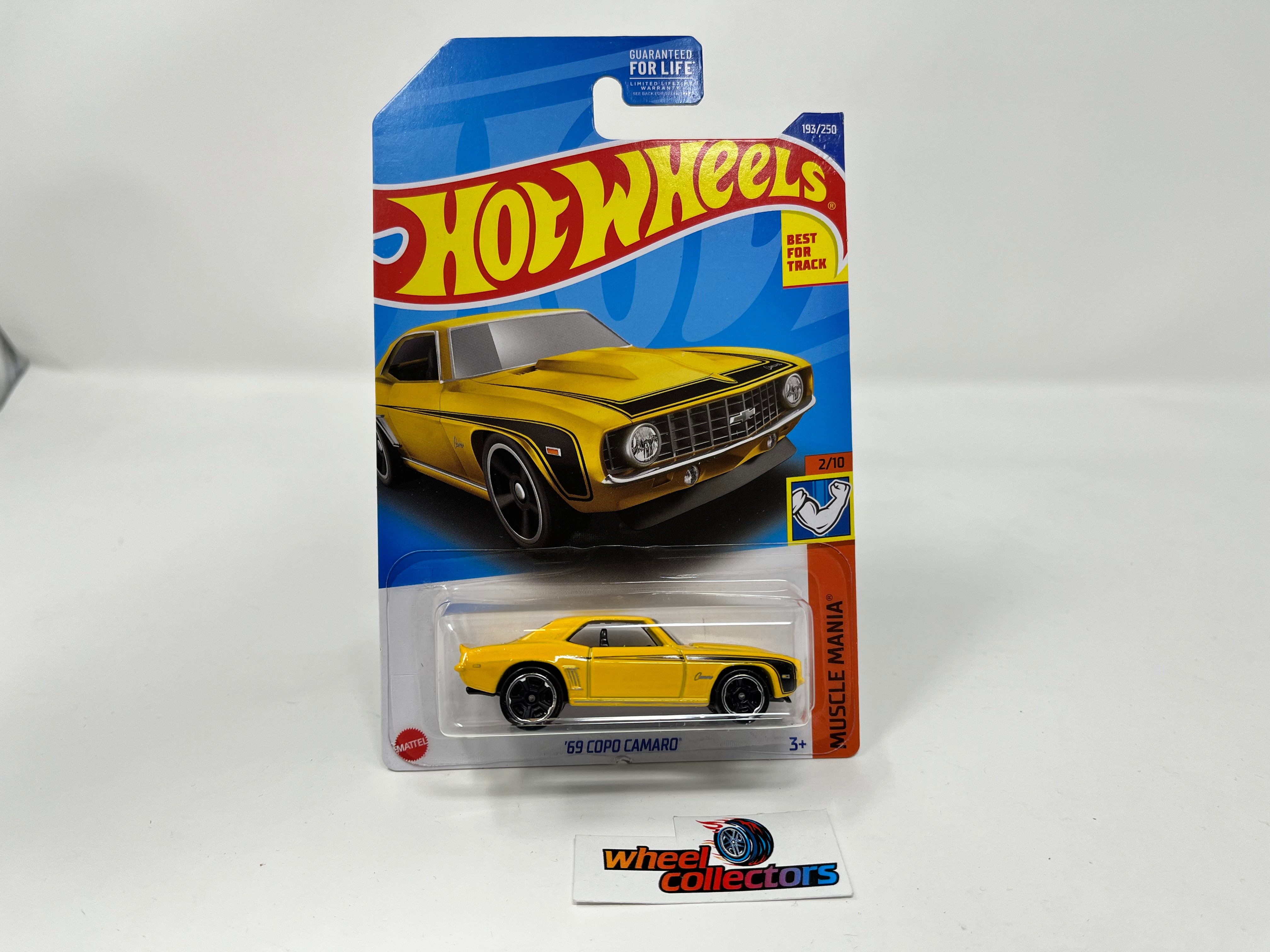 '69 Copo Camaro #193 * Yellow * 2022 Hot Wheels USA Card、mySite、hgirdovlk