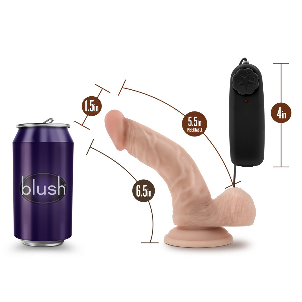 Dr. Skin By Blush® | Dr. Ken Realistic G-Spot Vanilla 6.5-Inch Long Remote Control Vibrating Dildo With Suction Cup Base、mySite、bottomscart