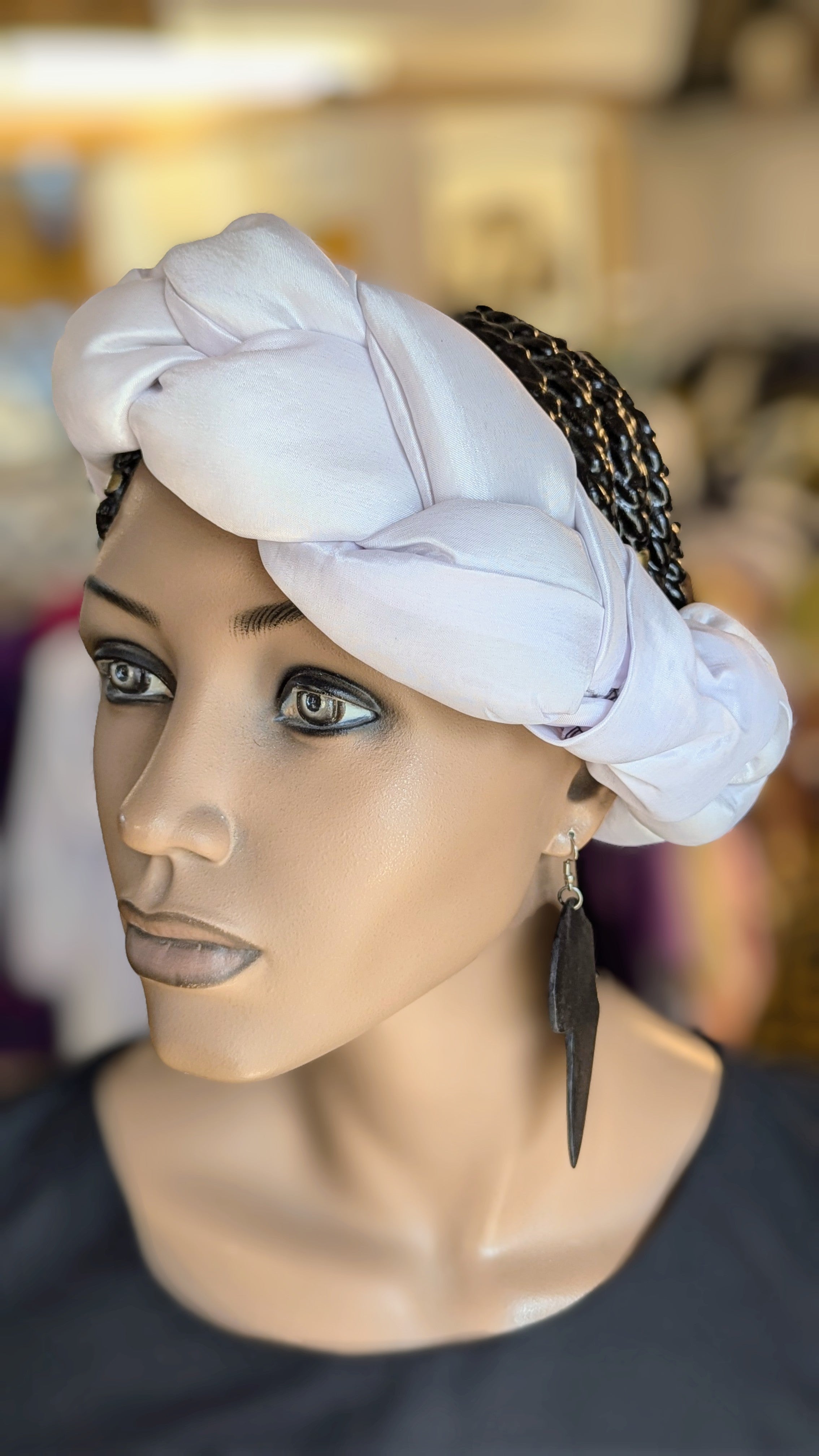 Dupsie's Lindiwe White African Head Band DPWAHB20、mySite、solidvoid