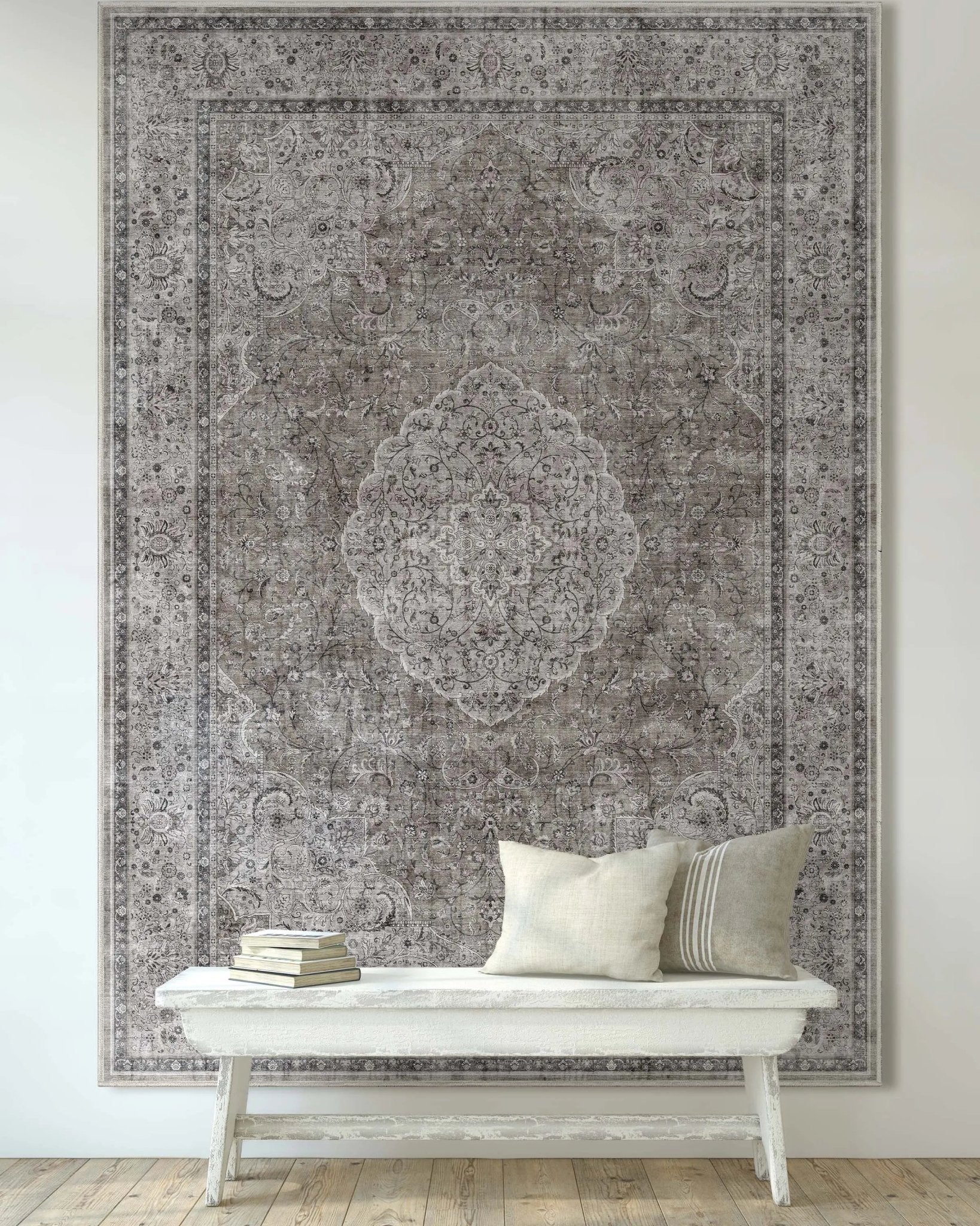 Asha 2-in-1 Odette Vintage Flat-Weave Rug + Rug Pad Included、mySite、gigharbornorthrealestate
