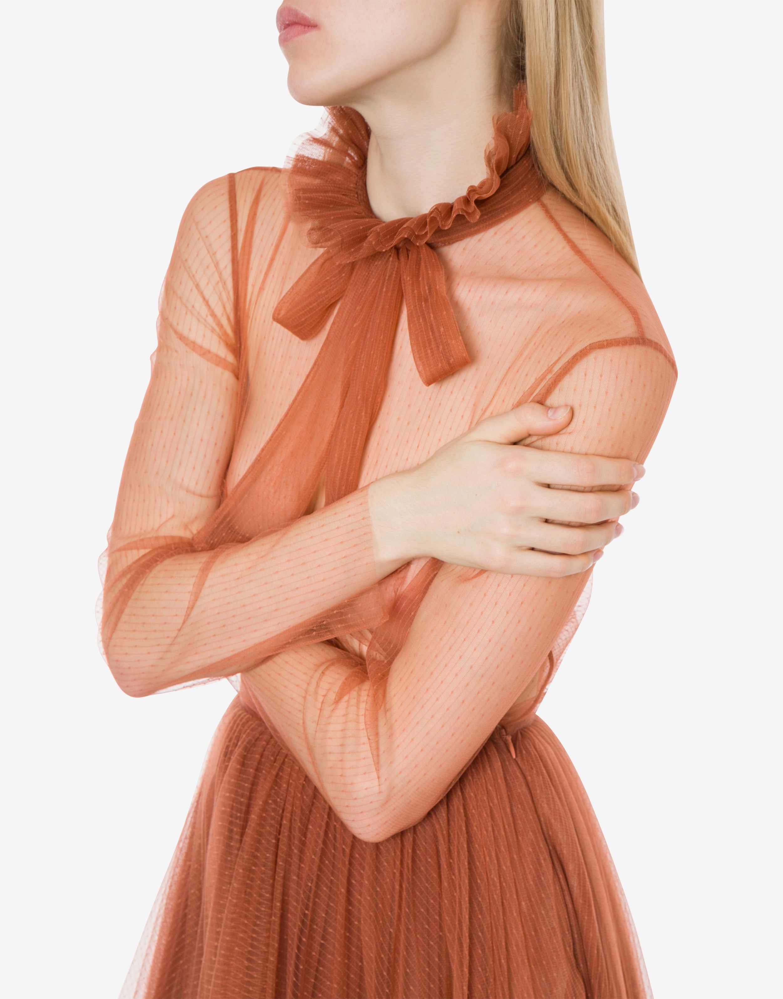 Blusa in tulle pois d'esprit、mySite、aoinhome