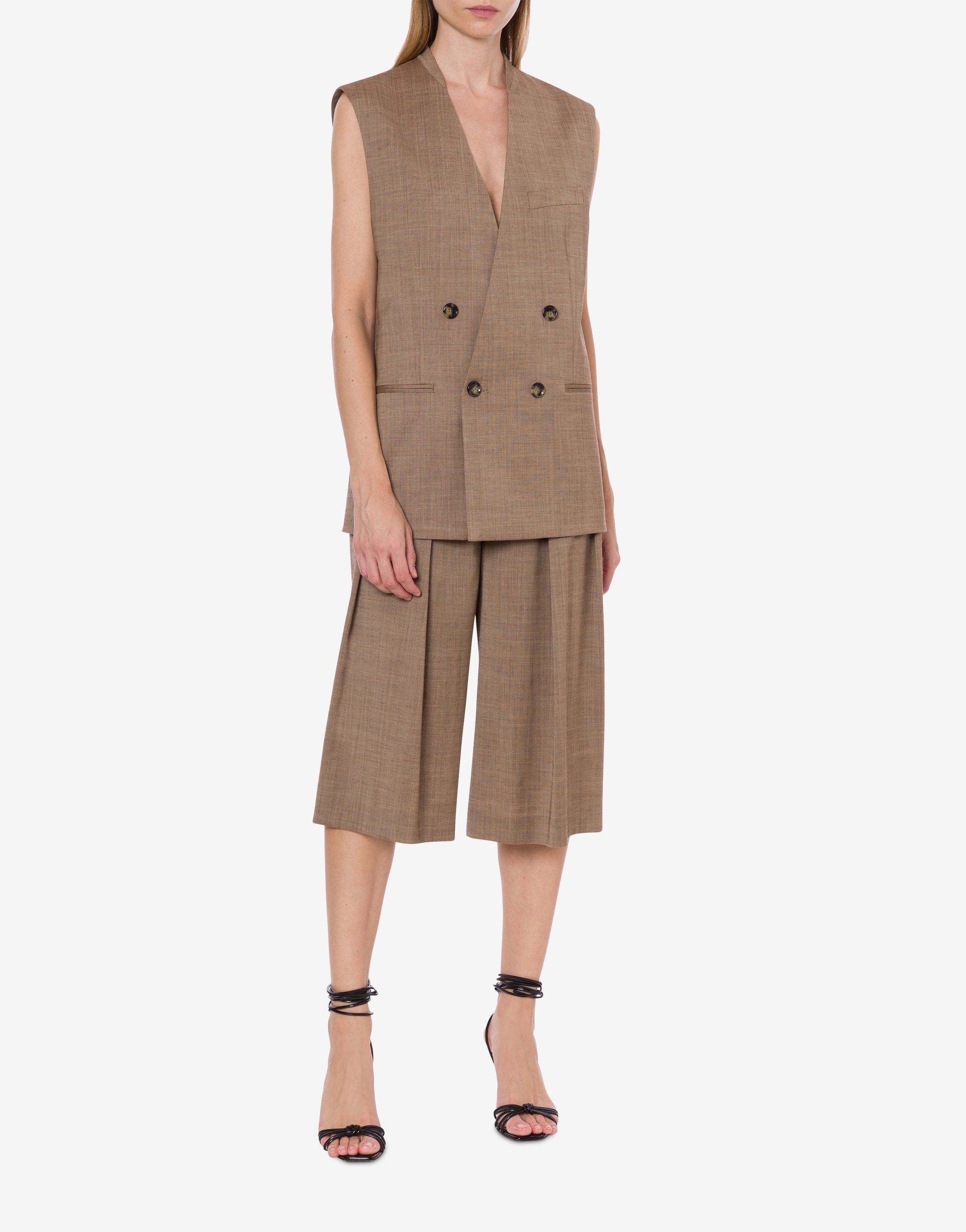 Gilet allungato in misto lana、mySite、aoinhome