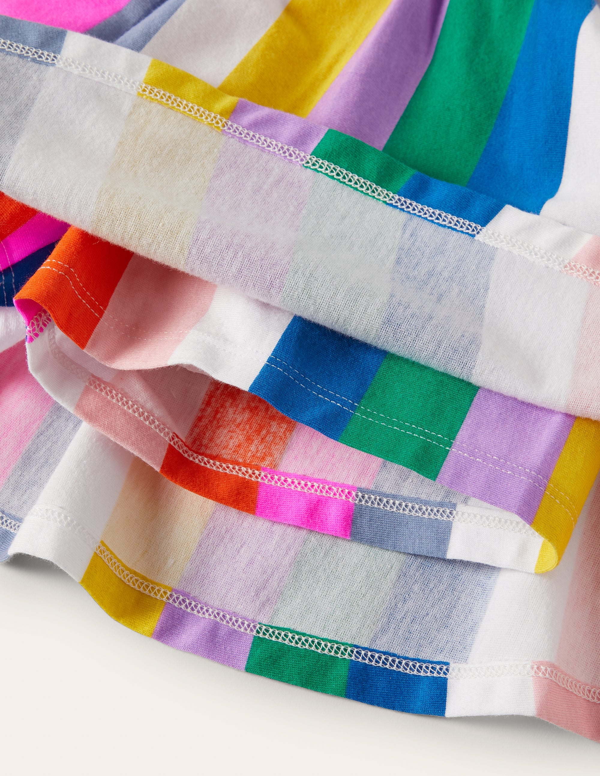  Printed Jersey Skort-Multi Rainbow Stripe、mySite、ashleygrahame