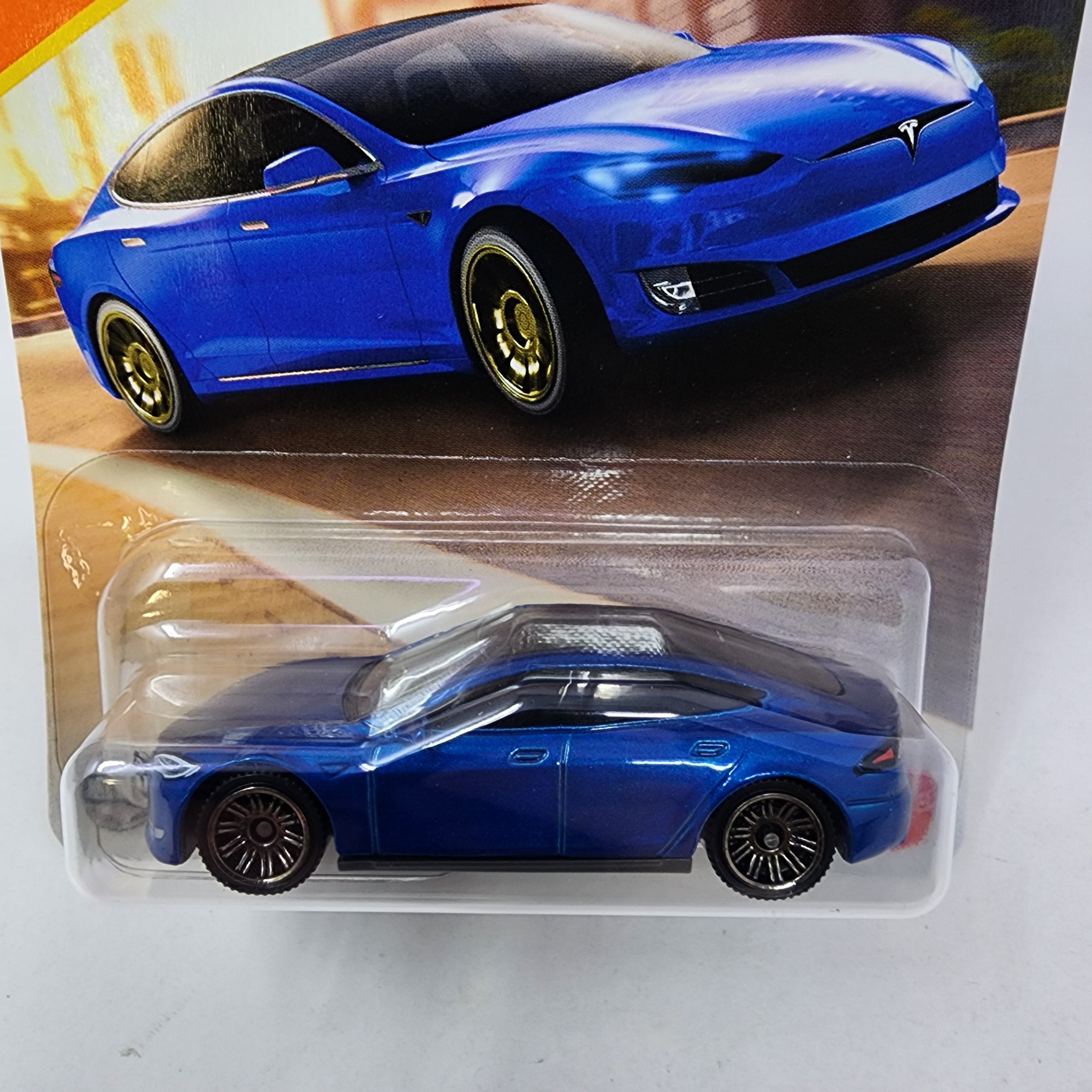 Tesla Model S #42 * Blue * 2025 Matchbox Basic Case C、mySite、hgirdovlk