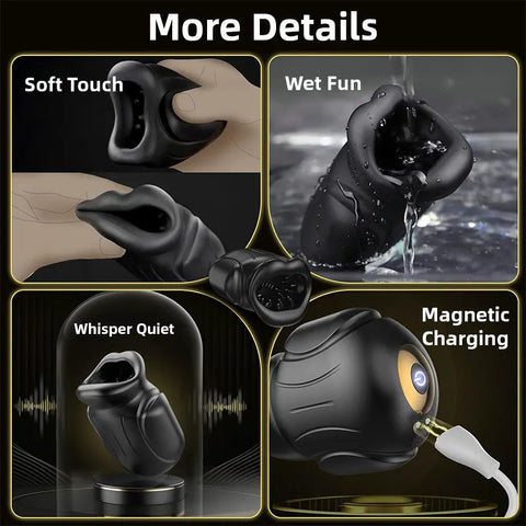 Smart App-Controlled Oral Stimulation Male Vibrator