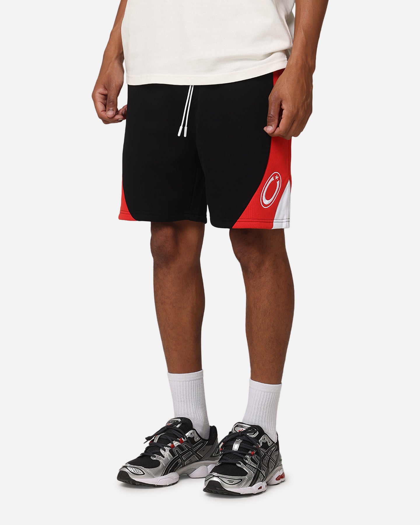 Carre C Star Panelled Shorts Black/Red、mySite、zt4zffjzw