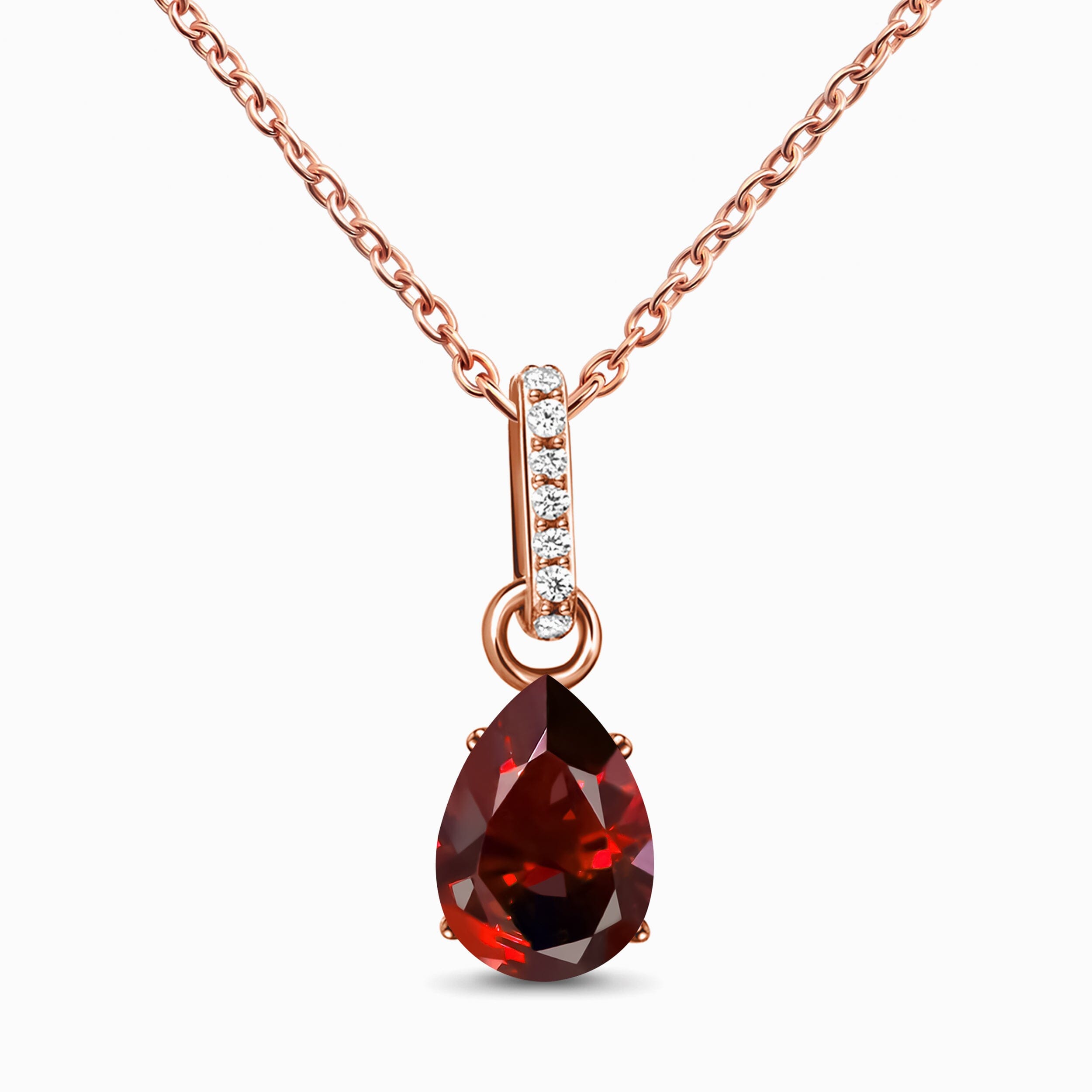 Garnet Necklace Sway - January Birthstone、mySite、hinf8tx79