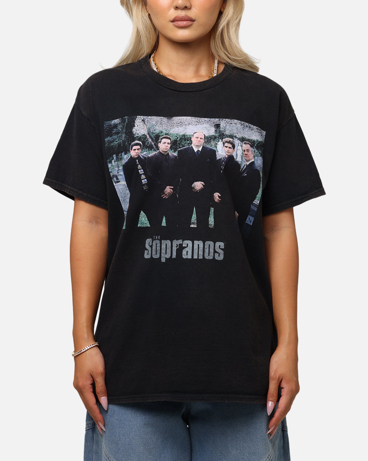 The Sopranos Family Portrait T-Shirt Black Vintage、mySite、zt4zffjzw
