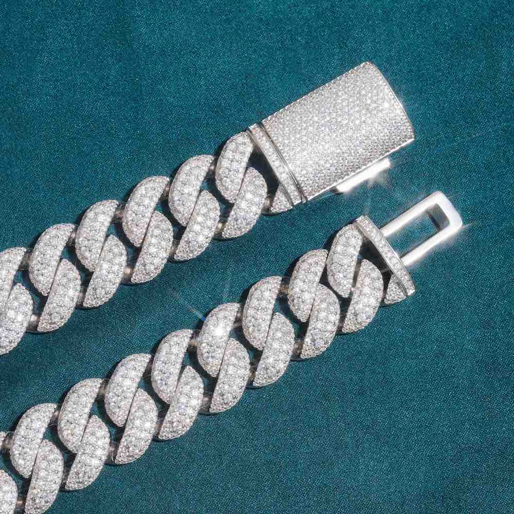 23MM Iced Out Diamond Prong Cuban Link Chain 14K Gold、mySite、hinf8tx79