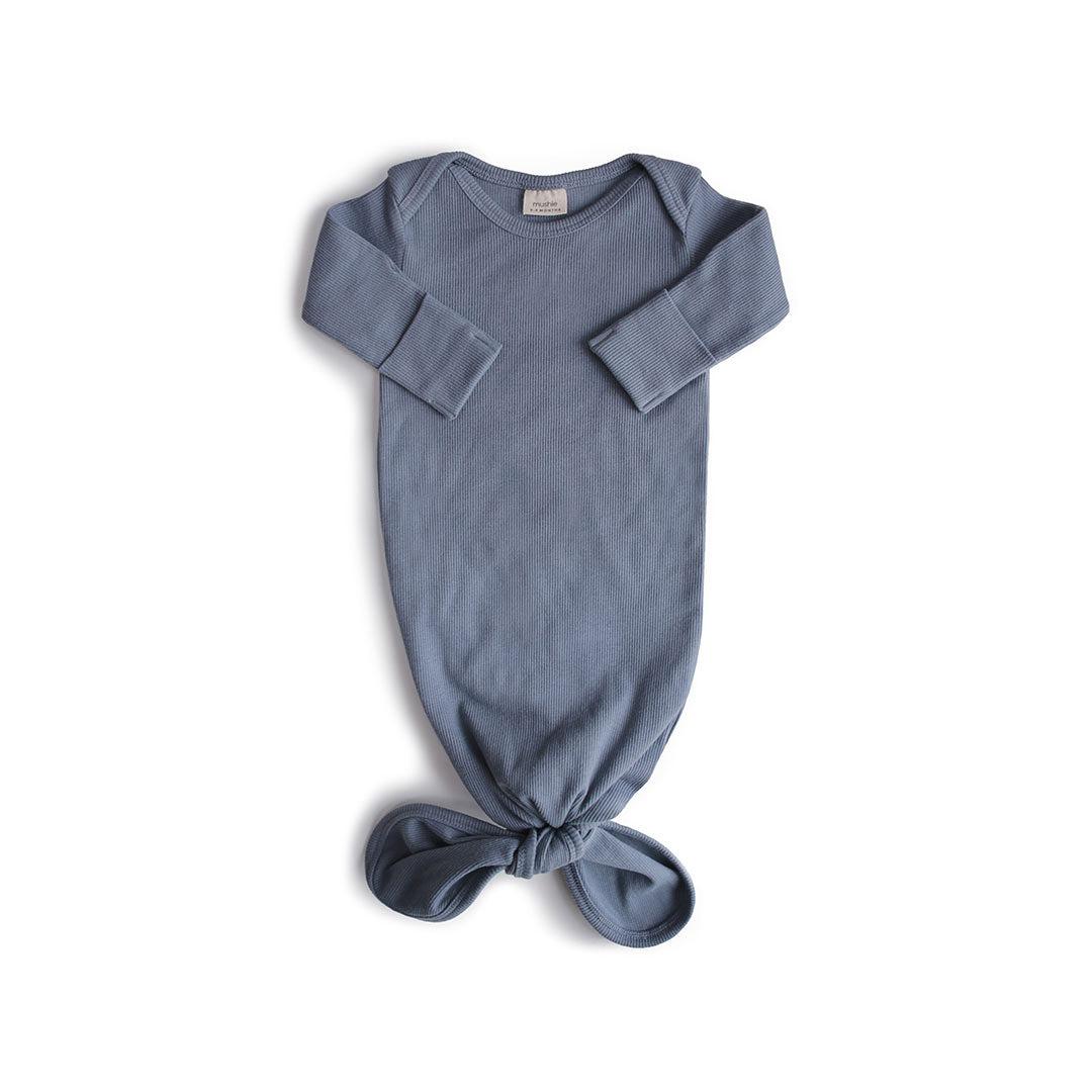  Mushie Ribbed Knotted Baby Gown - Tradewinds、mySite、merchandisen