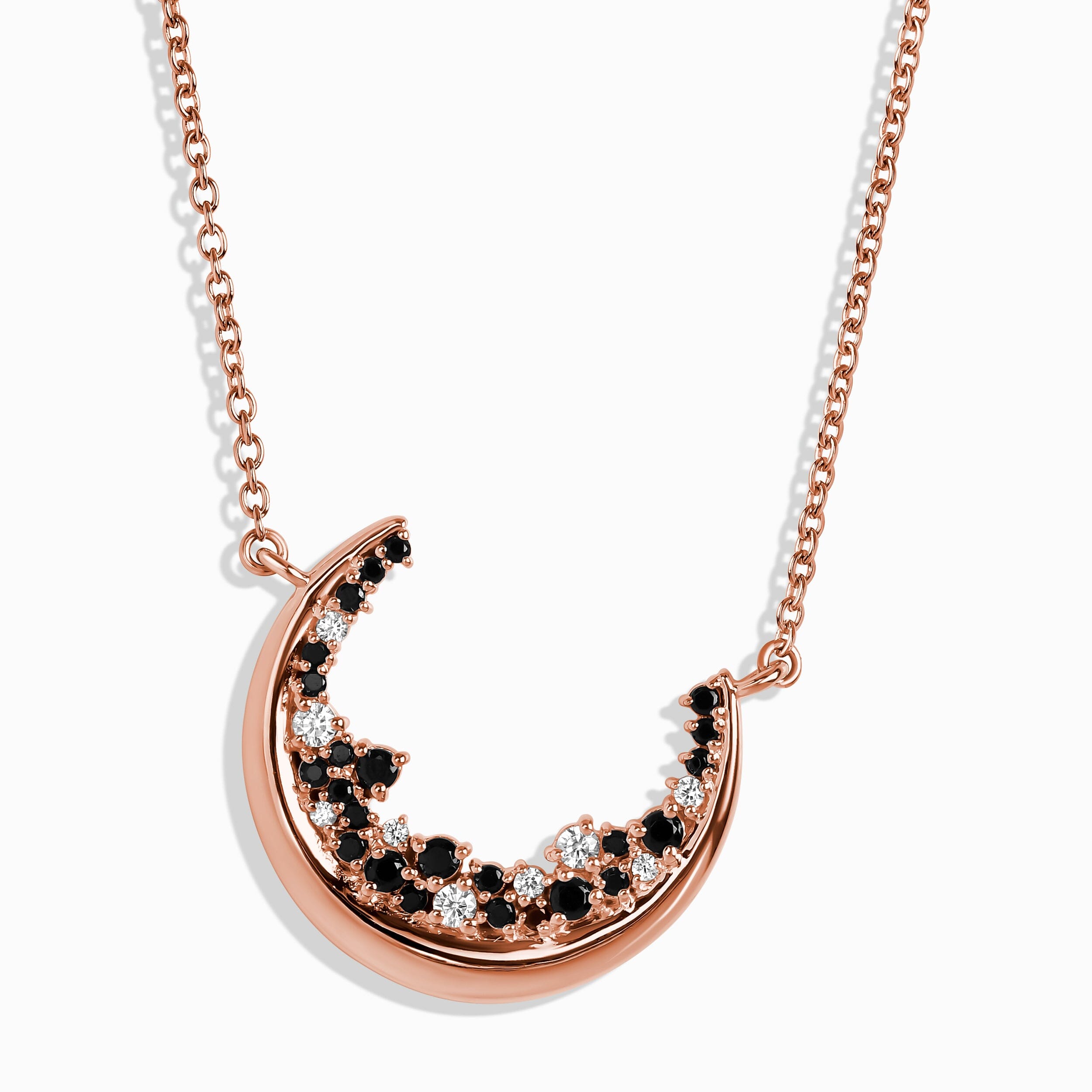 Black Spinel White Zircon Necklace - Lush Luna、mySite、hinf8tx79