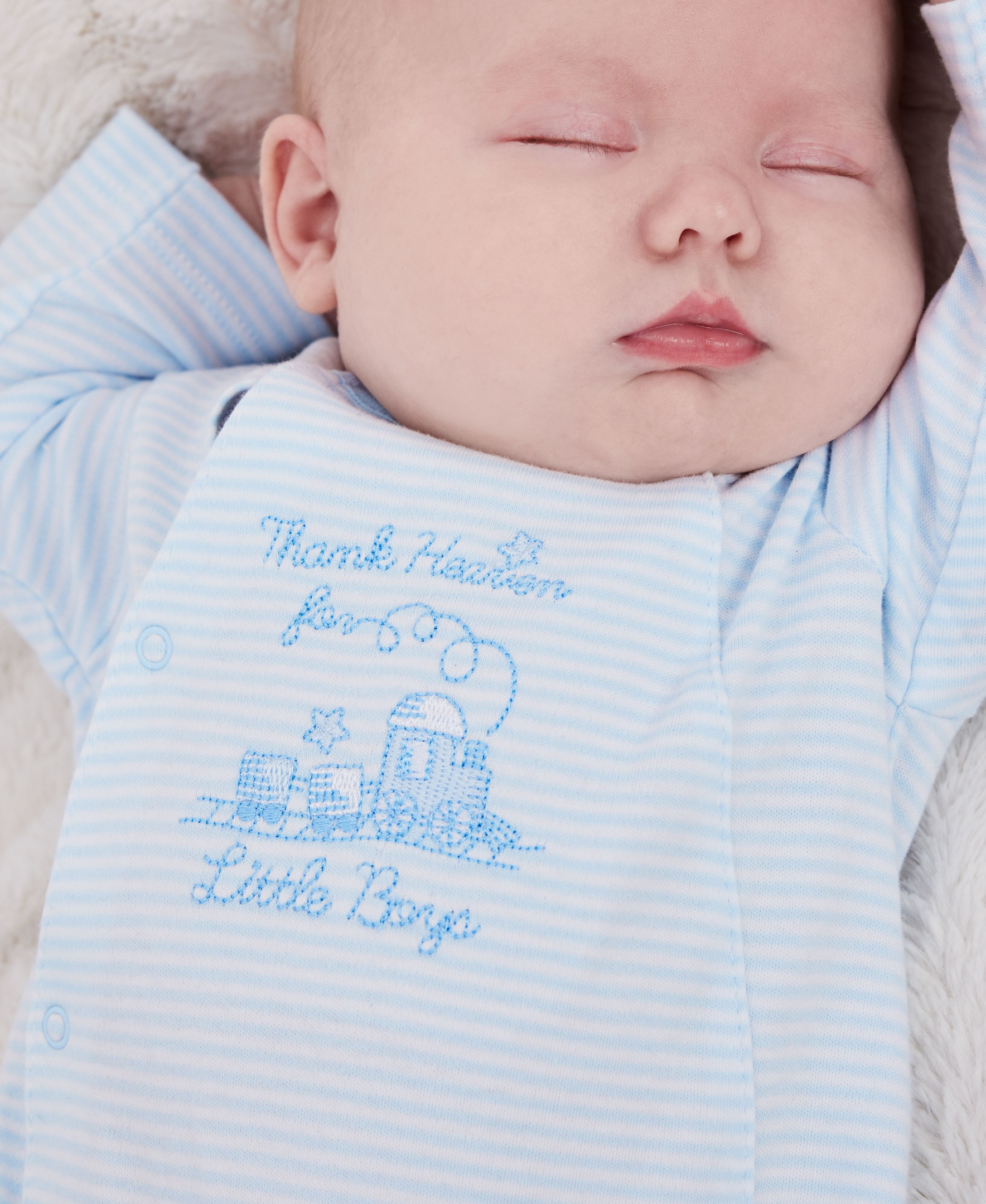  Thank Heaven for Little Boys Footed One-Piece (Hat not included)、mySite、layawaytickets