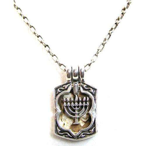 Michael Bromberg Sterling Silver Menorah in Motion Photo Locket Necklace、mySite、topwebapps