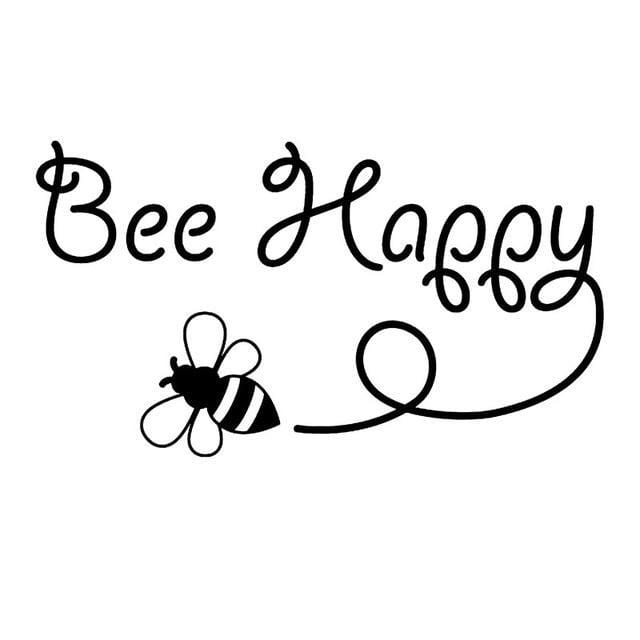 Honey Bee and Bee Happy Stickers for Car or Anywhere!、mySite、g9winljtr