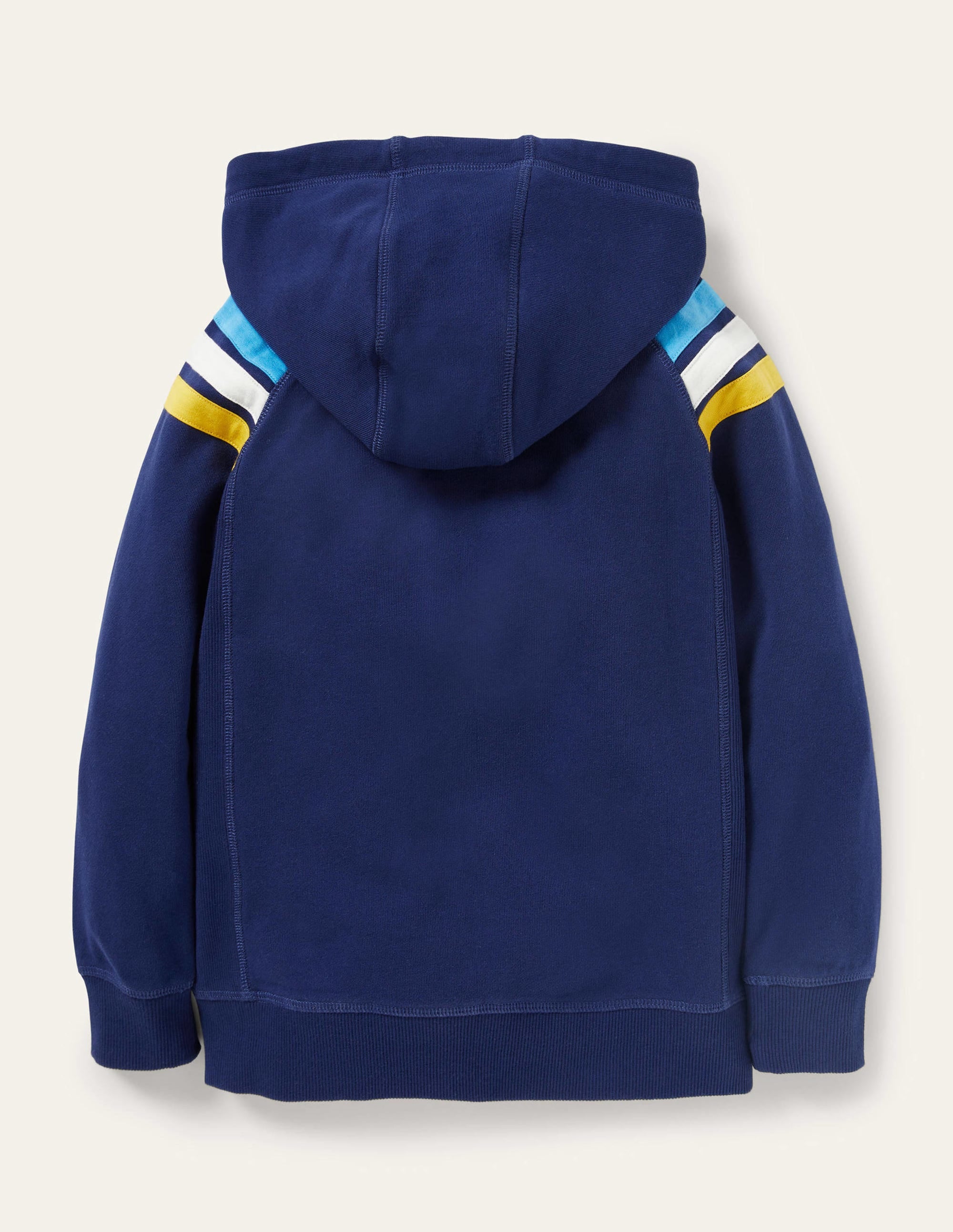  Rainbow Sleeve Zip-Up Hoodie-College Navy、mySite、ashleygrahame
