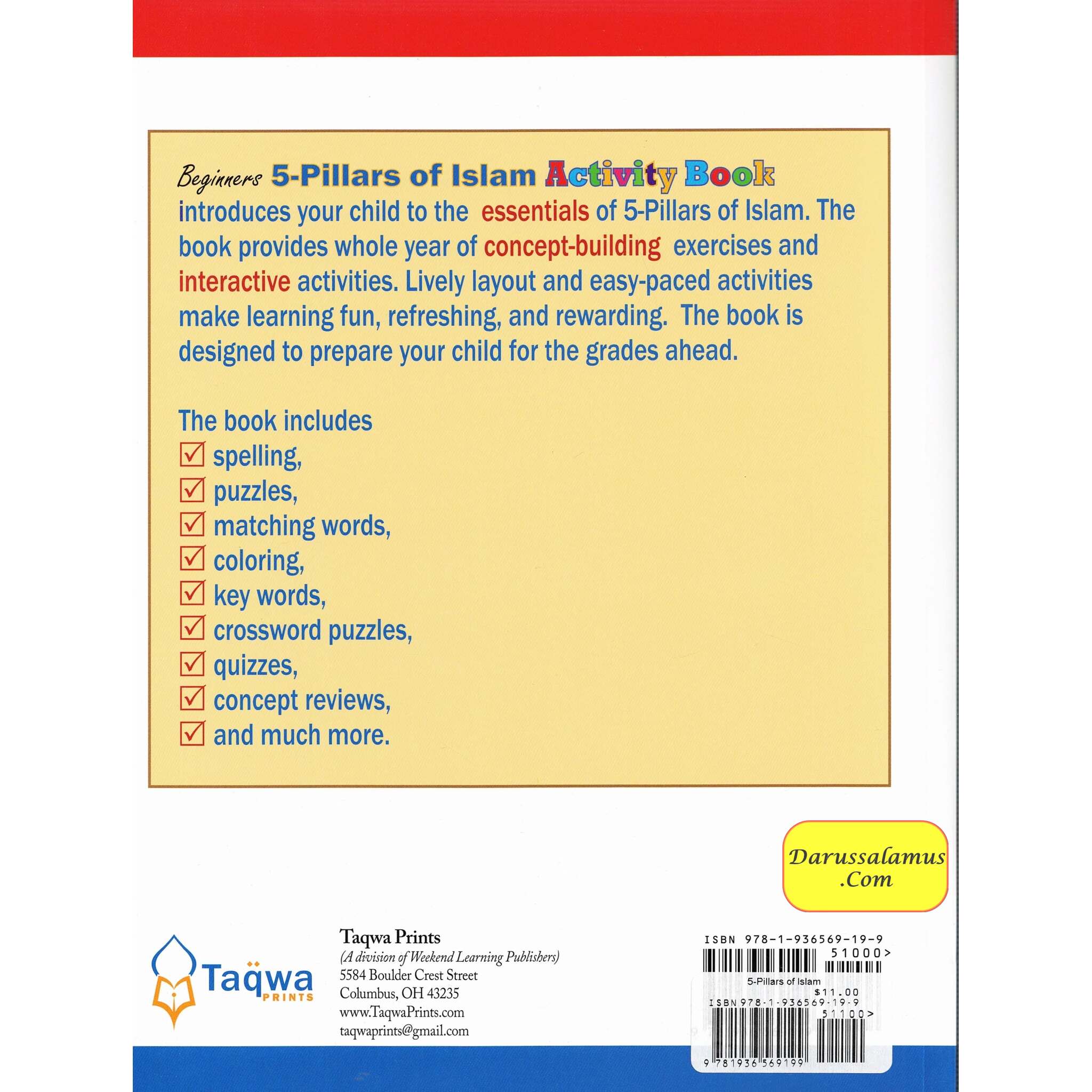 5-Pillars of Islam Activity Book (for Beginners) By Husain A. Nuri、mySite、topwebapps