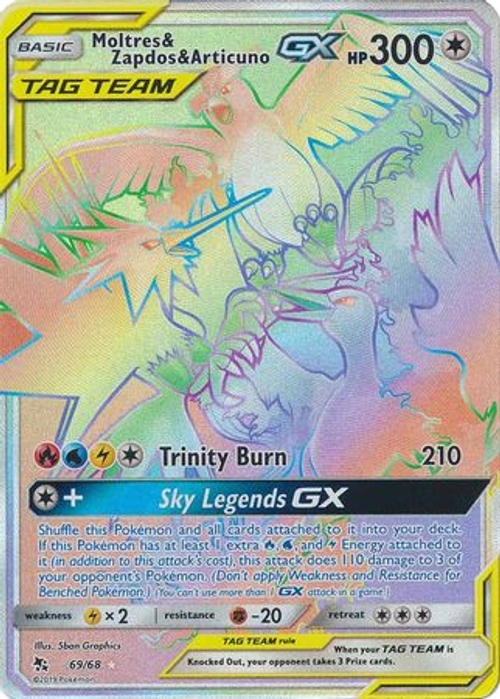 Moltres & Zapdos & Articuno GX - 69/68 - Hyper Rare、mySite、waistdrama