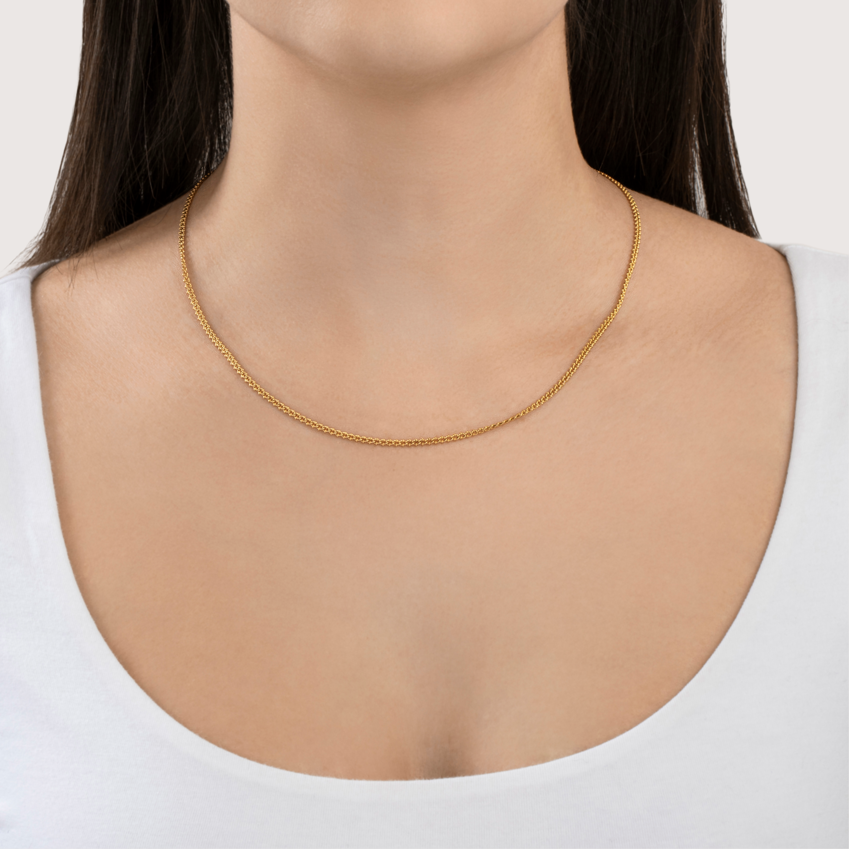 Vintage 18k Yellow Gold Chain Necklace 17.75、mySite、hinf8tx79