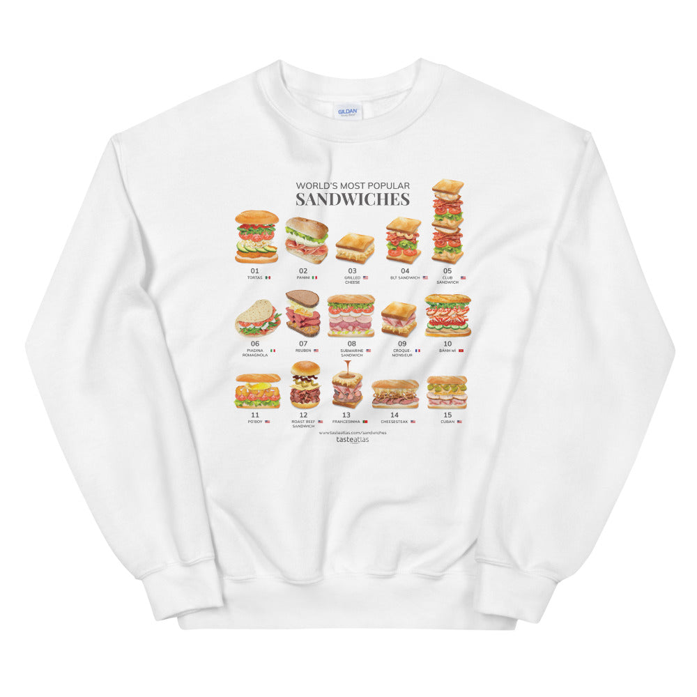 World's Most Popular Sandwiches Unisex Sweatshirt、mySite、camillekostekn