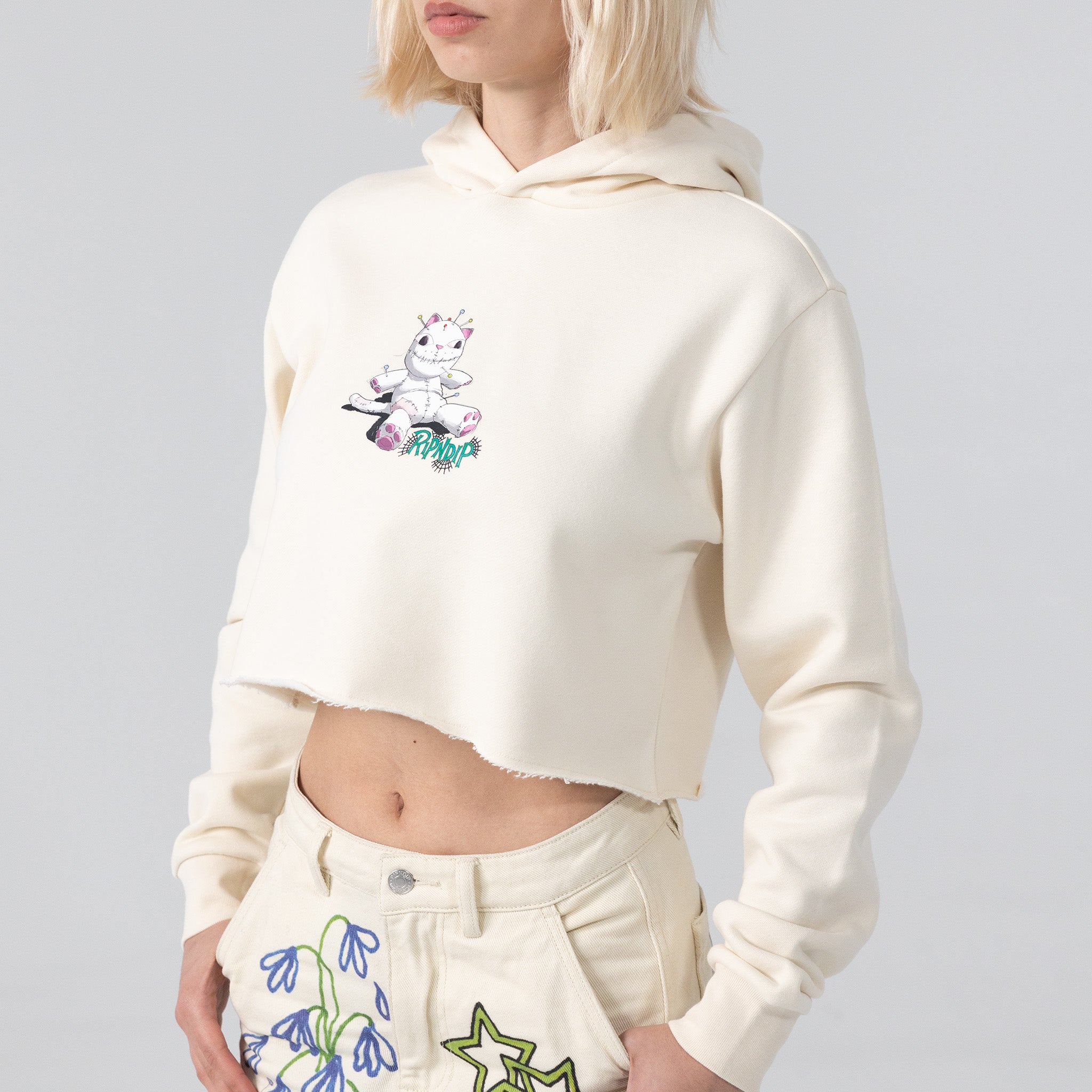  Travis Cropped Hoodie (Natural)、mySite、merchandisen