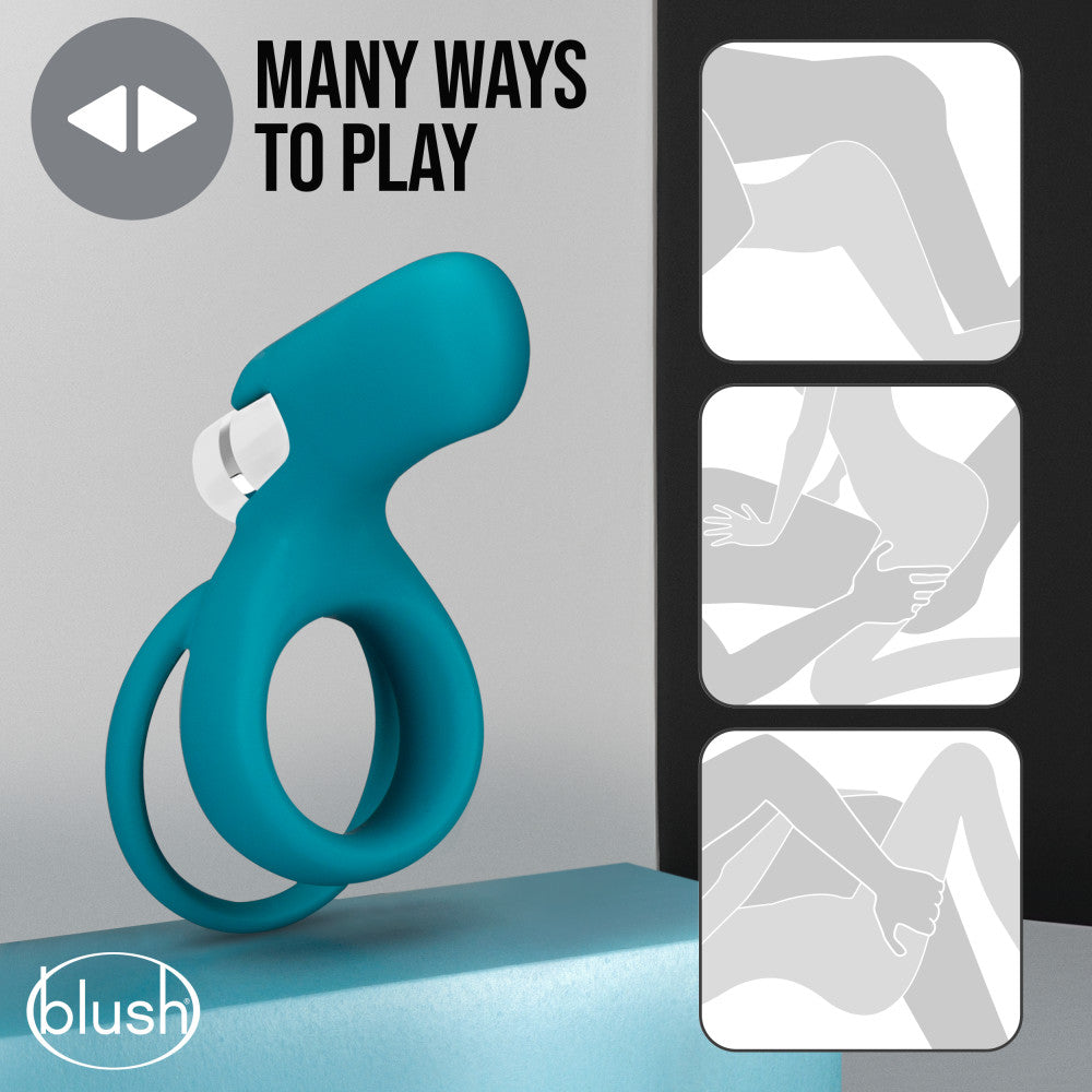 Noje By Blush® | C2 Juniper: Rechargeable Vibrating Penis Ring - Made with Puria™ Silicone、mySite、bottomscart