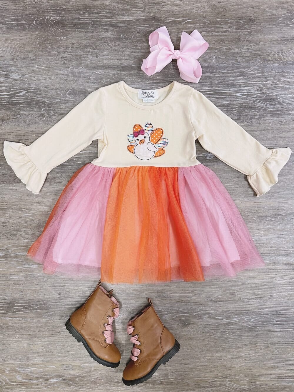 Little Turkey Girls Chiffon Skirted Dress、mySite、camillekostekn