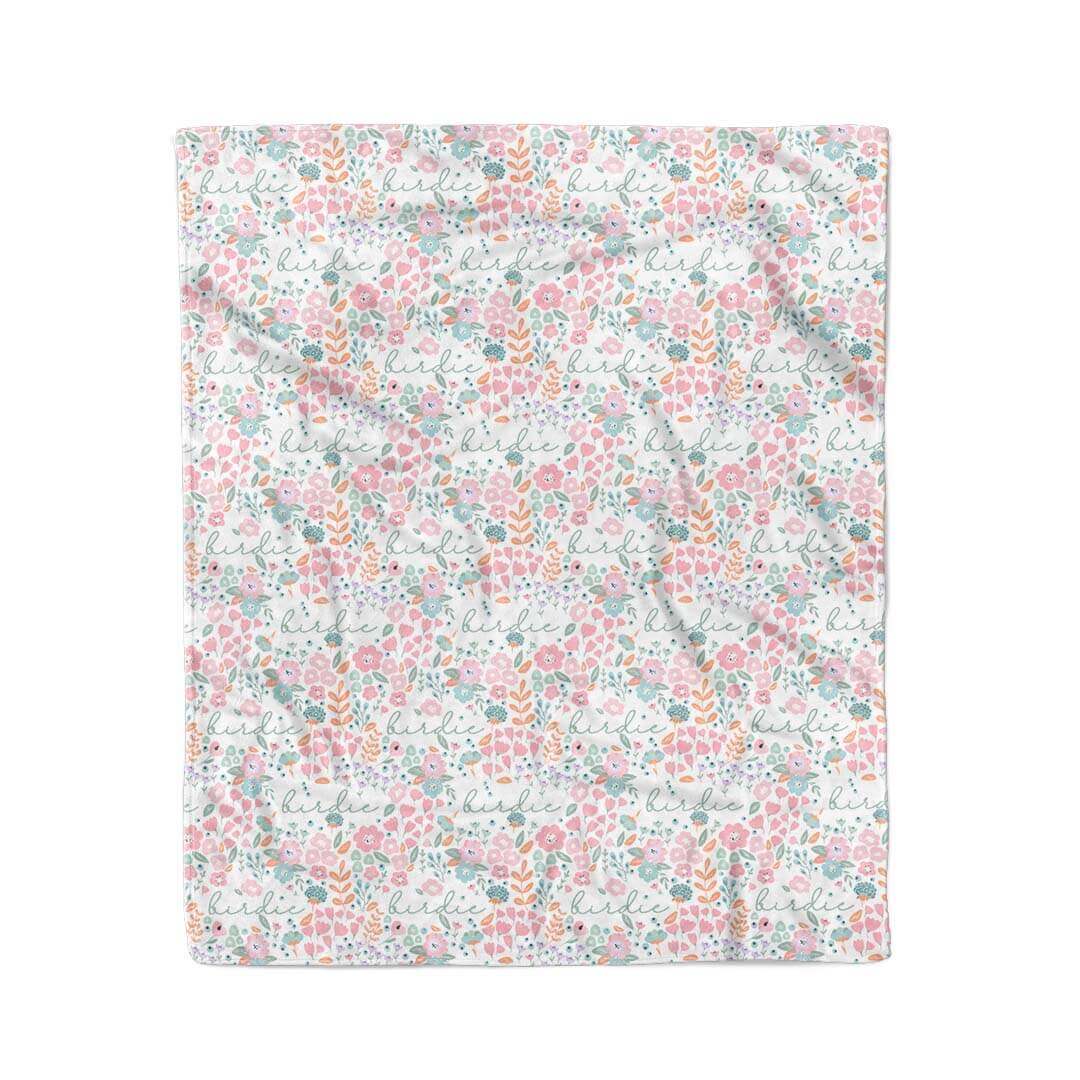  Willow's Whimsy Floral Personalized Kids Blanket、mySite、layawaytickets