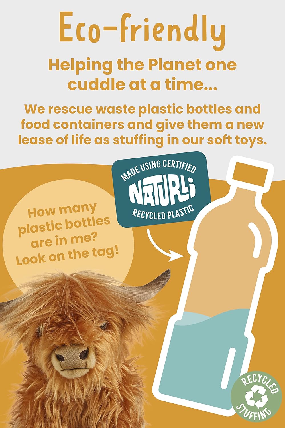 Highland Cow Large with Sound Plush Toy、mySite、g9winljtr