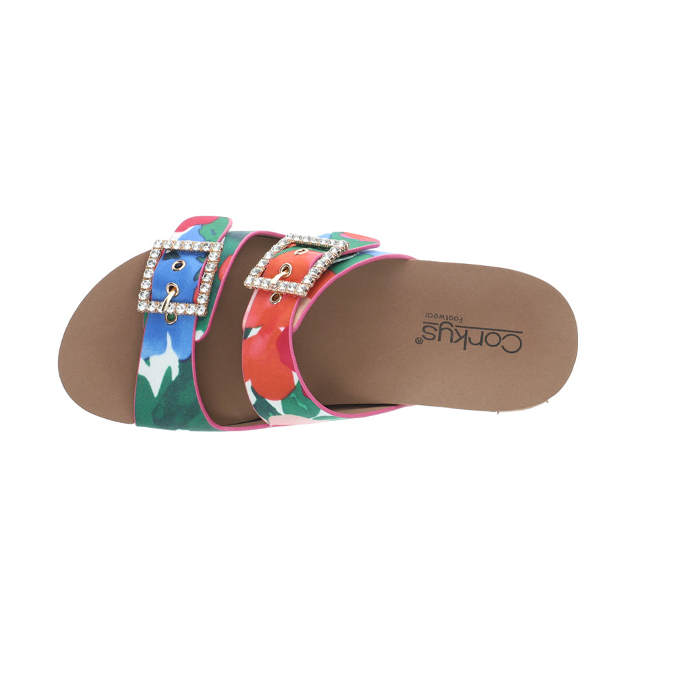 Main Squeeze Floral Studded Wedge Sandals、mySite、gtrtttuynbv