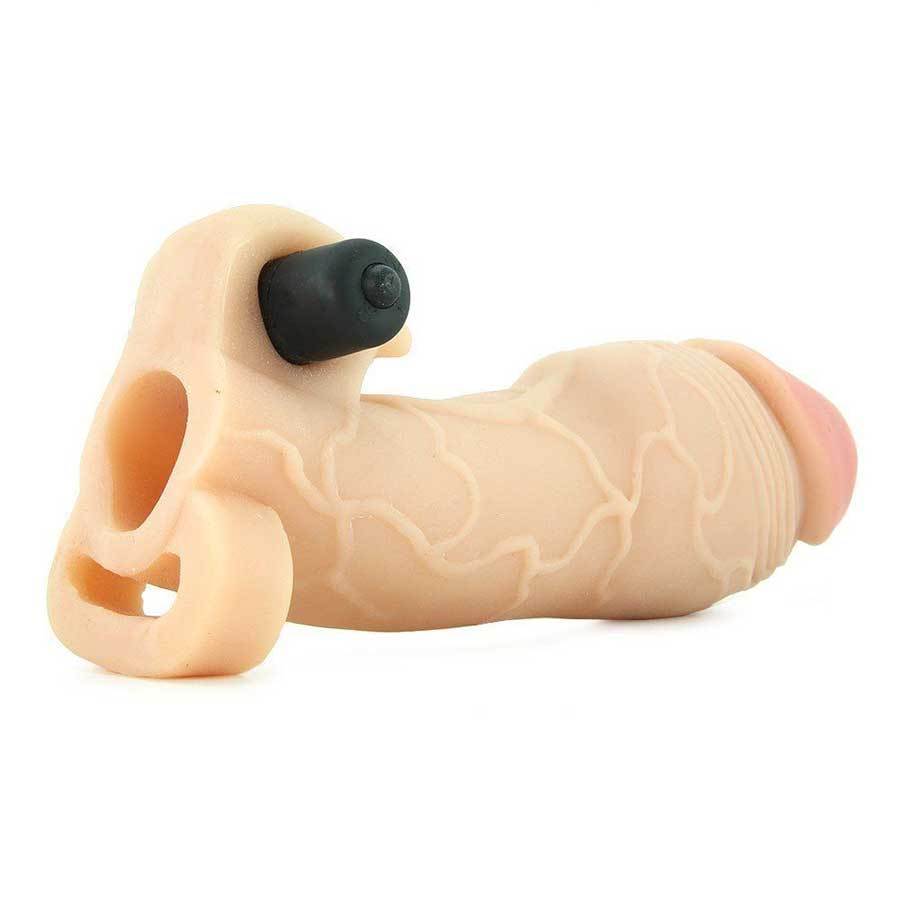 Vibrating 2 Inch Tan Penis Extension Sleeve Real Feel X-Tensions、mySite、bottomscart