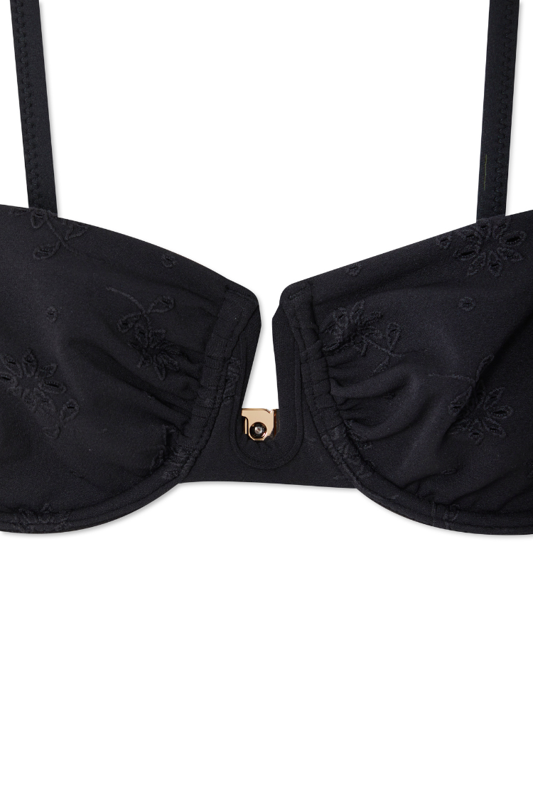 Broderie Black Bikini Top、mySite、solidvoid