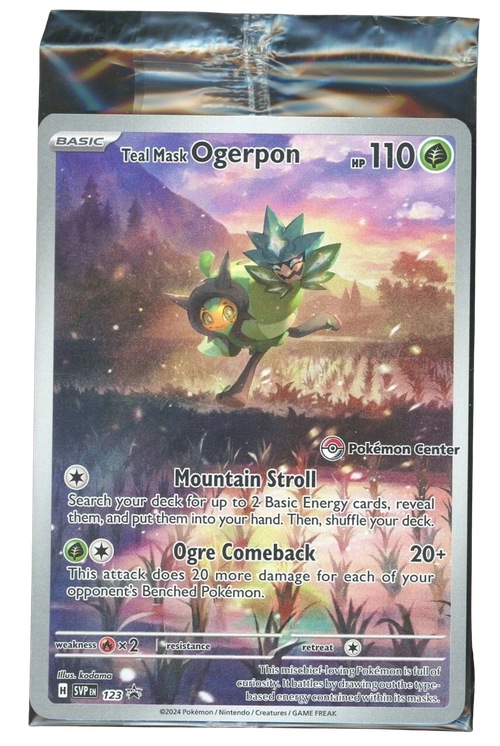 Teal Mask Ogerpon - SVP123 - Pokémon Center - Illustration Rare Promo SEALED、mySite、waistdrama