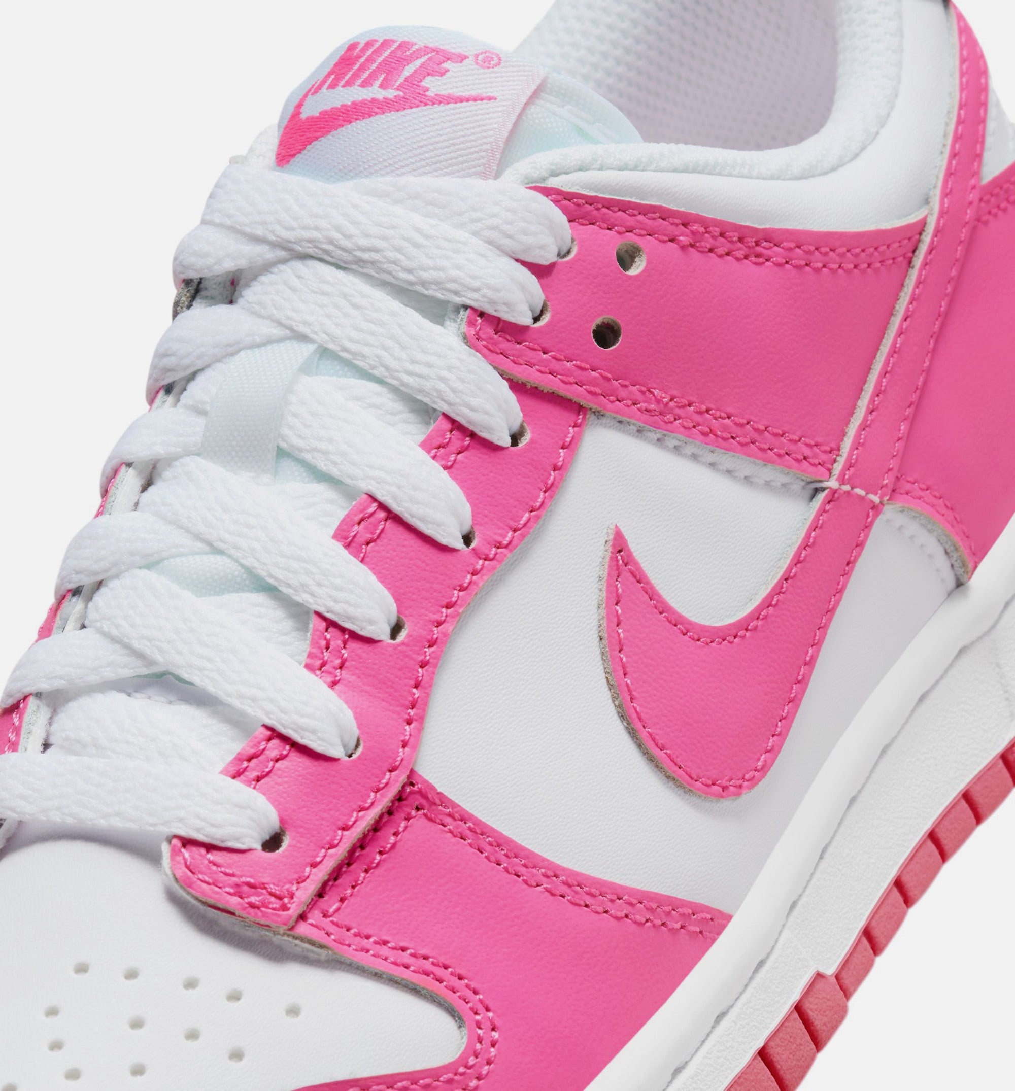 Dunk Low Laser Fushsia Grade School Lifestyle Shoe - White/Laser Fuchsia、mySite、dreamappss