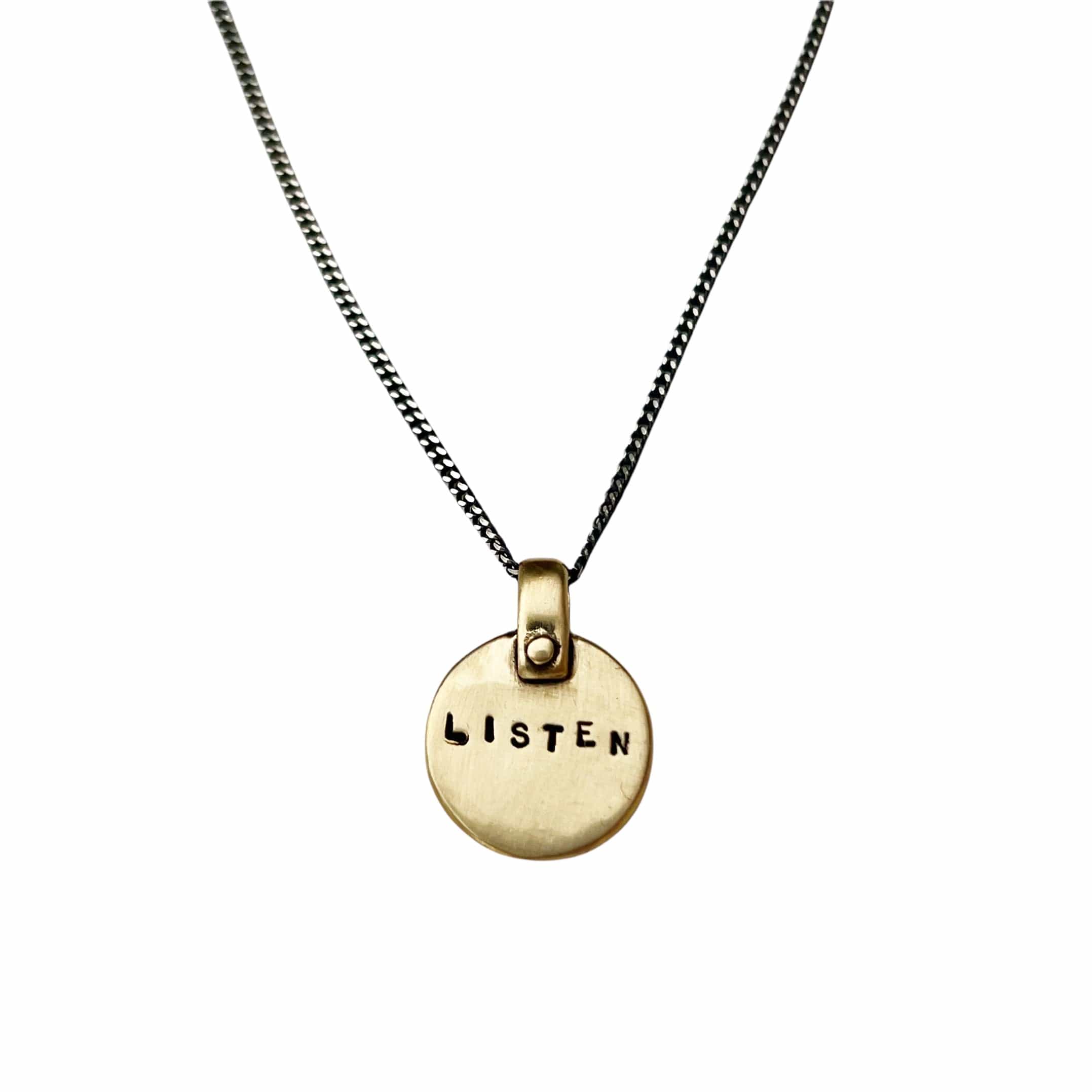 Shema (Listen) Necklace by Marla Studio - Bronze、mySite、topwebapps